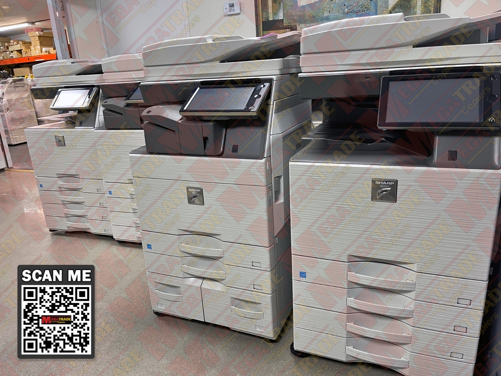 Sharp MX-M6071 A3 B/W Multifunction Printer Copier Scanner WiFi 60 PPM Lot of 4