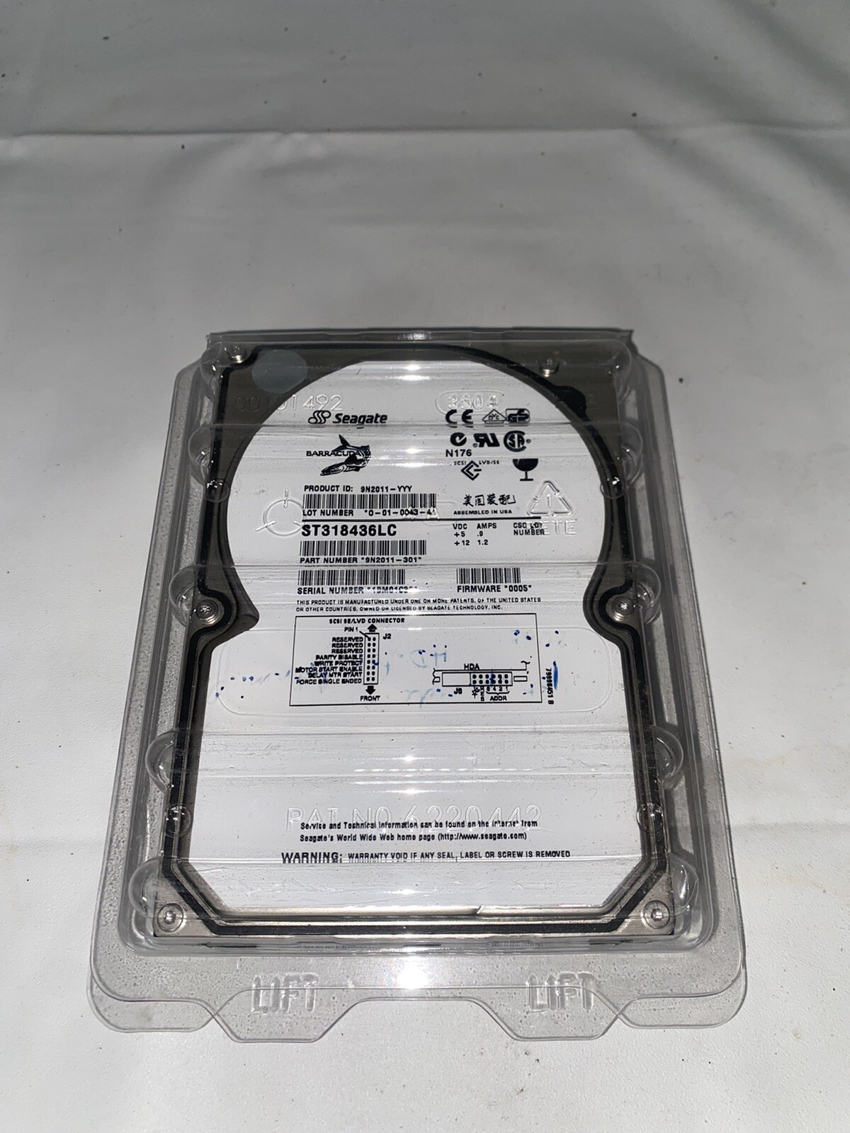 Seagate Drive 9N2001 301 Seagate ST318436LC 9N2011-301 S/N 1BM01C3C Seagate
