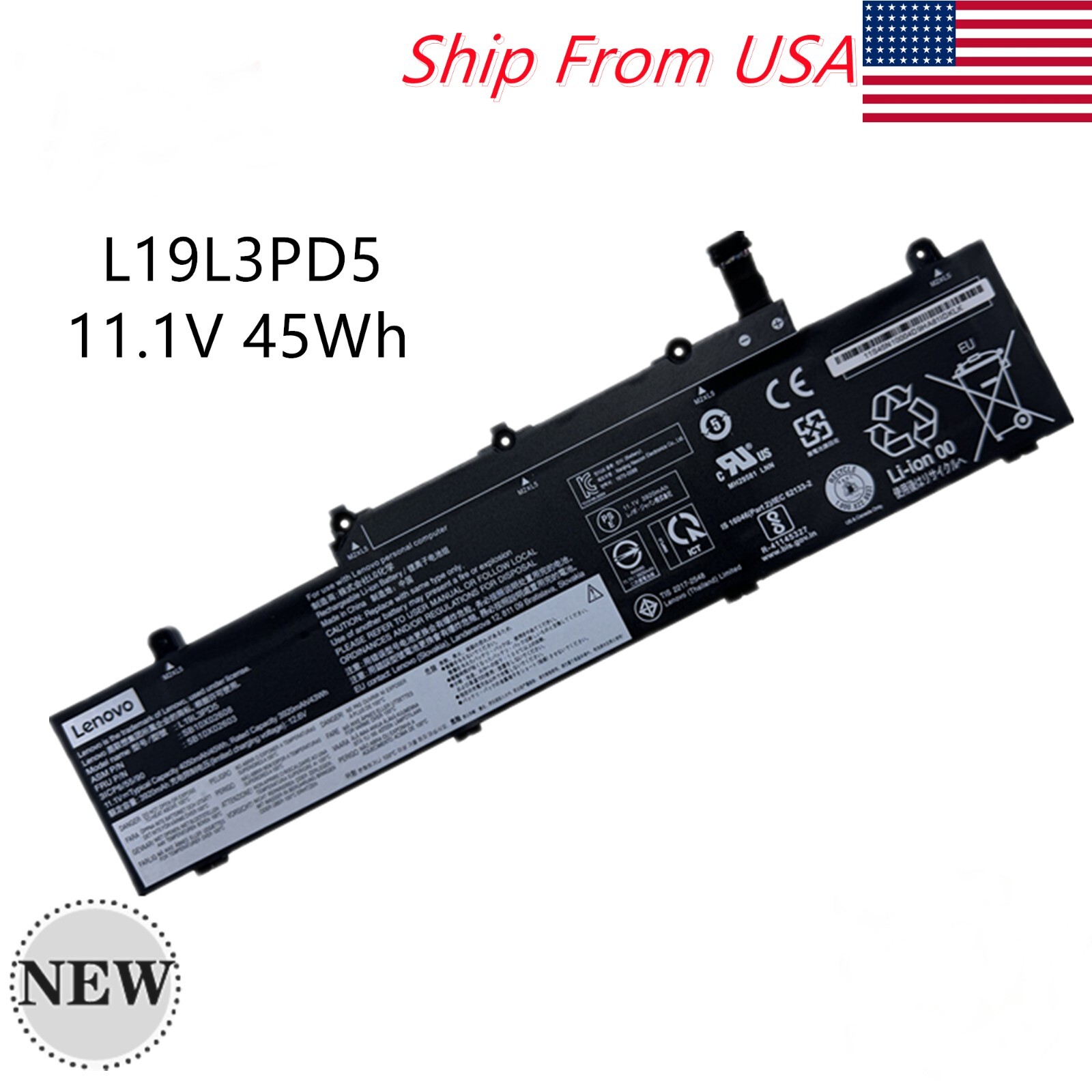 NEW OEM L19M3PD5 L19L3PD5 L20C3PD4 Battery For Lenovo ThinkPad E14 E15 Gen 2