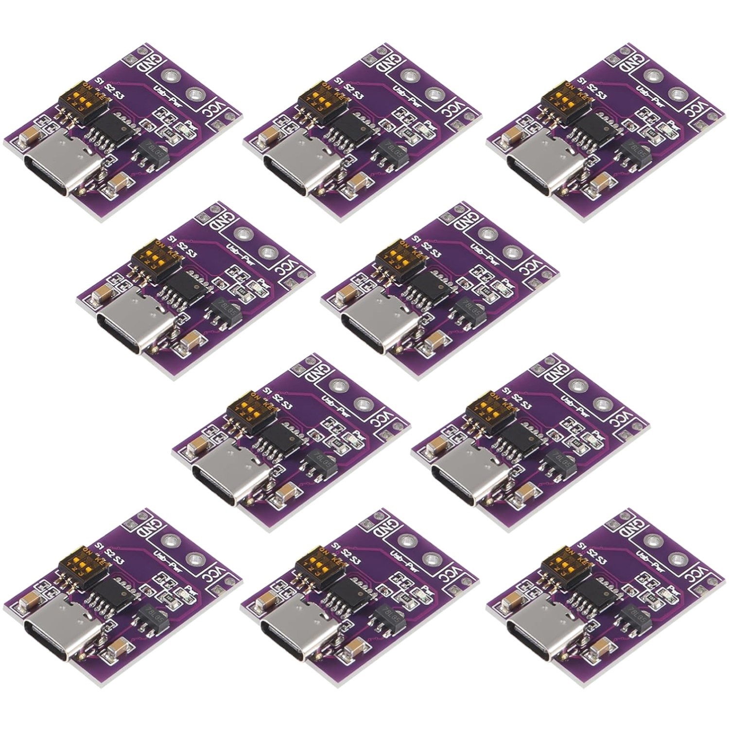 USB-C QC PD Fast Charge Decoy Trigger Module - 10 Pack for Smartphones & Laptops
