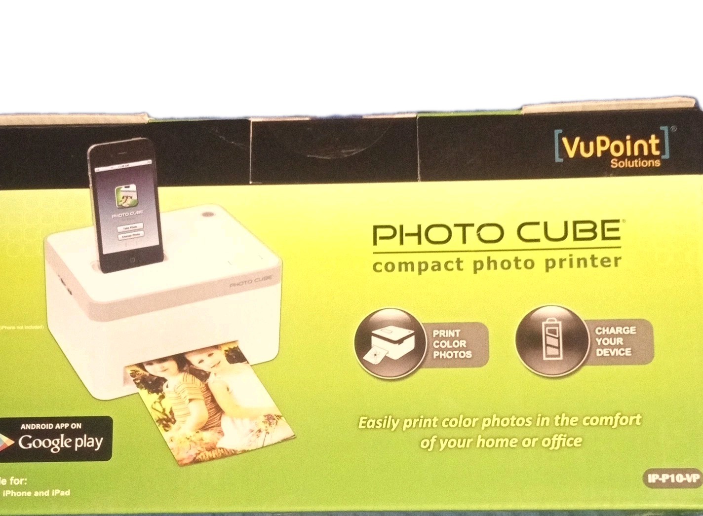 VuPoint Solutions Photo Cube Portable 4x6 Photo Printer IP-P10-VP
