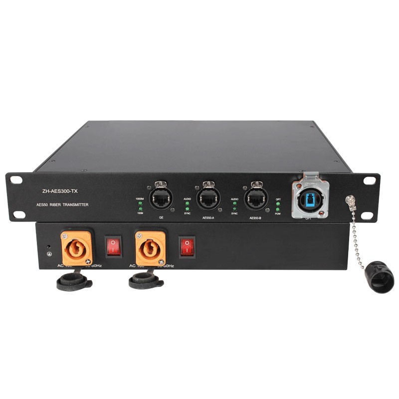 2-CH AES50+1-CH Gigabit Fiber Extender 10KM Long Distance Single Optical LC Port