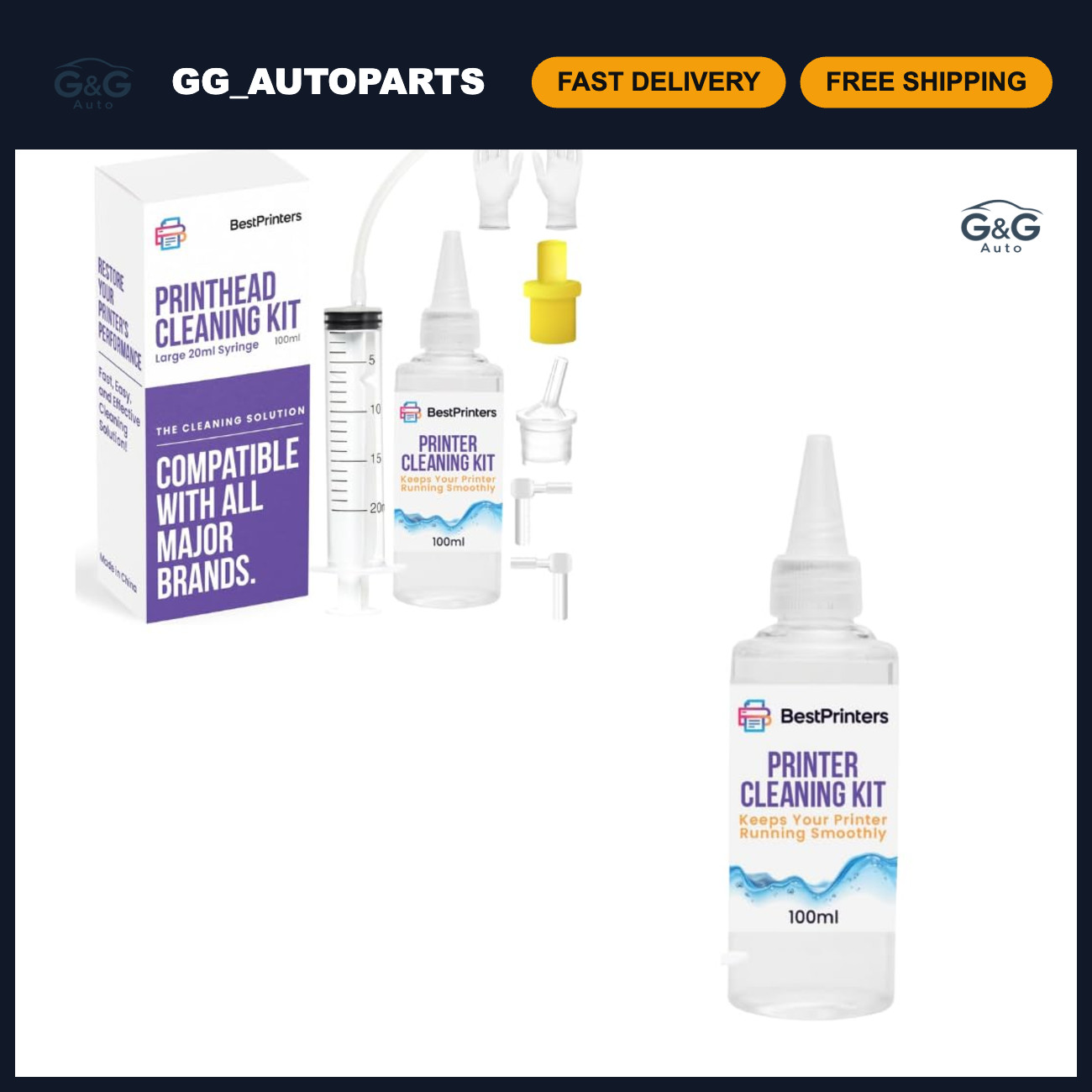 Ultimate Printer Cleaning Kit + 100ml Cleaning Fluid for Optimal Performance