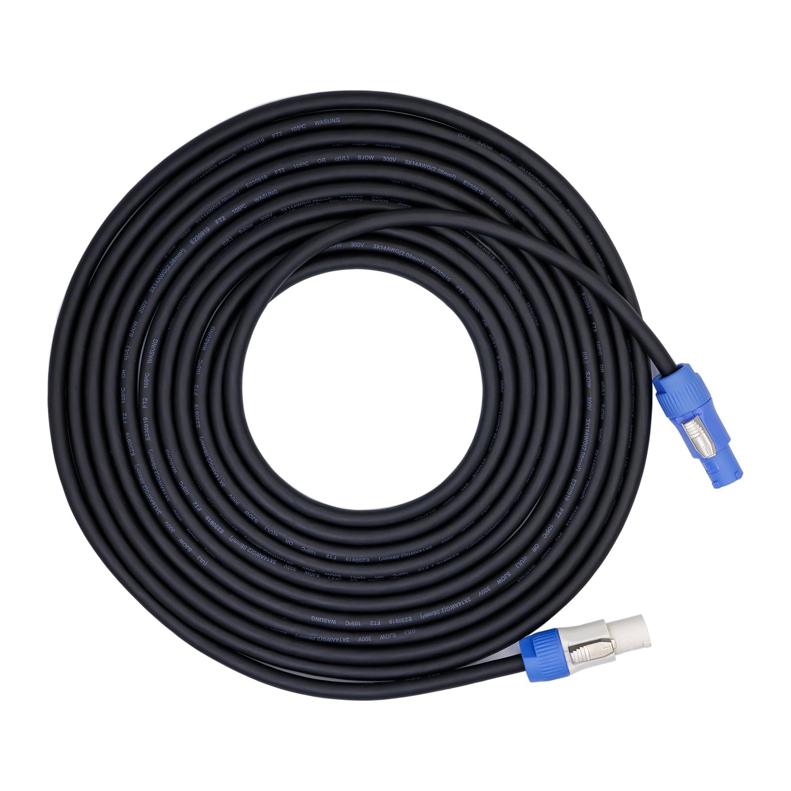 14AWG 3 Core Blue and White Head Display Screen Light Power Cable for LED Dis...