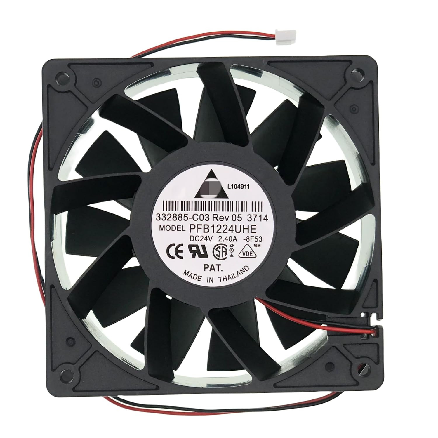 120Mm Inverter Cooling Fan Replacement for PFB1224UHE, 24V 2.40A 120X120X38Mm 2-