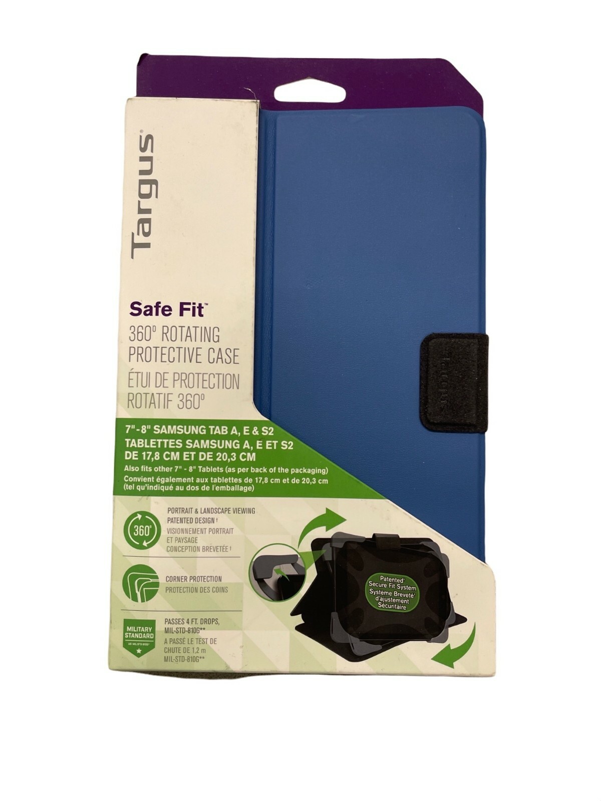 Targus Safe Fit 360 Degree Rotating Protective Case 7-8" Samsung A, E, S2