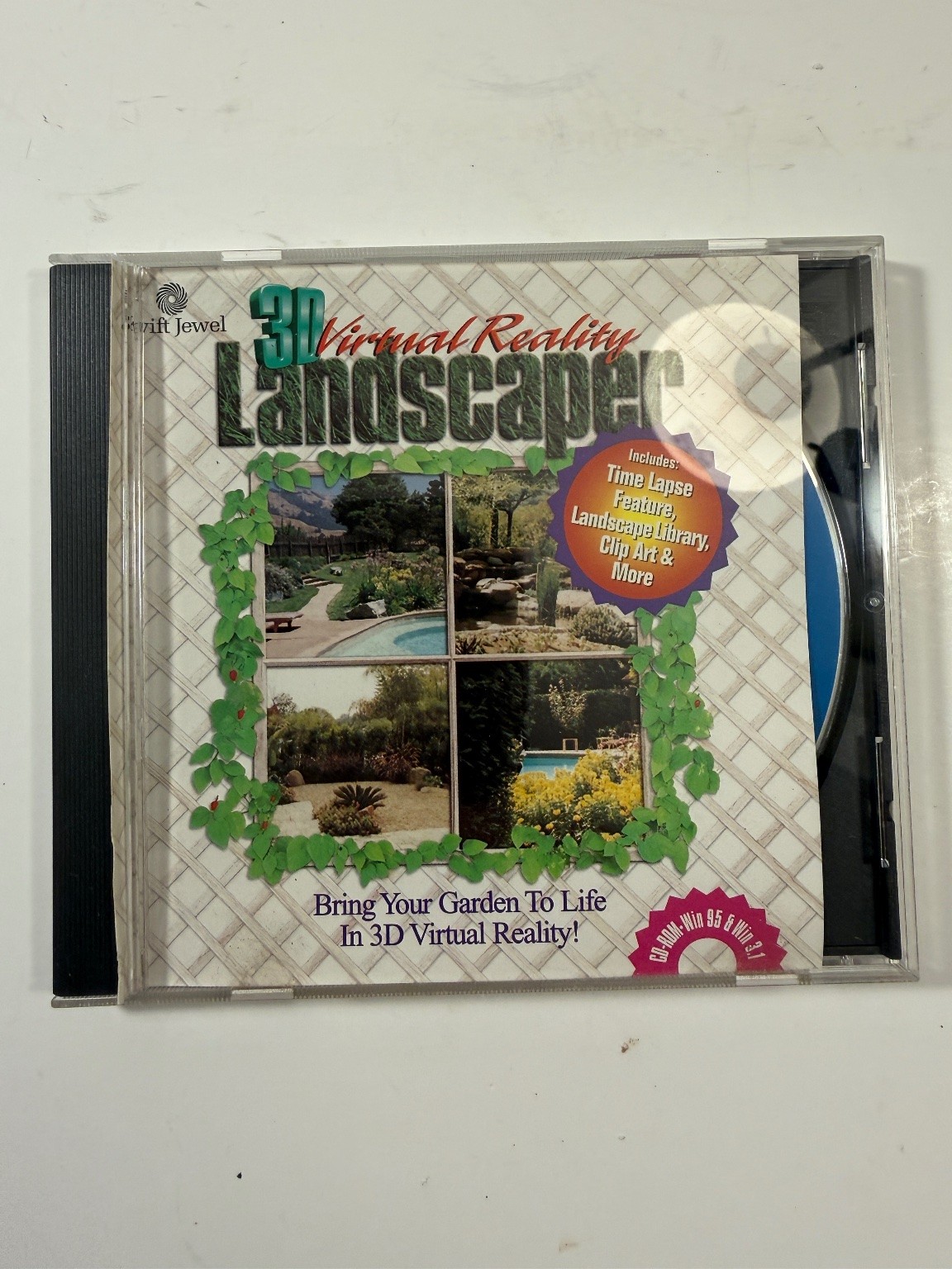 3D Virtual Reality Landscaper Software Win 95 3.1 Cosmi Swift Jewel CD-ROM