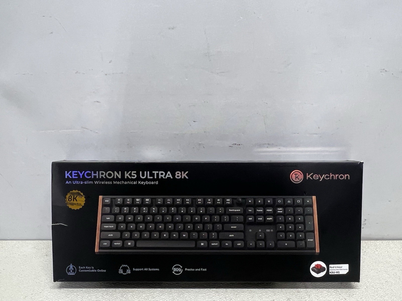 Keychron - K5 Ultra 8k 100% Custom POM Switch Mechanical Gaming Keyboard - Black