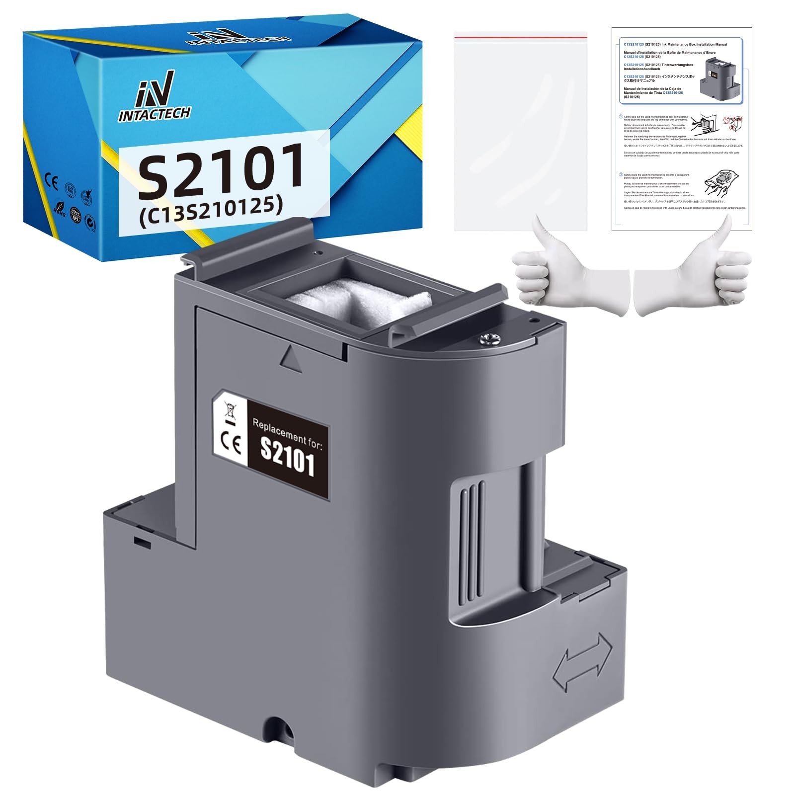 C13S210125 Waste Ink Tank Maintenance Box SureColor SCF170 SCF100 1 Pack