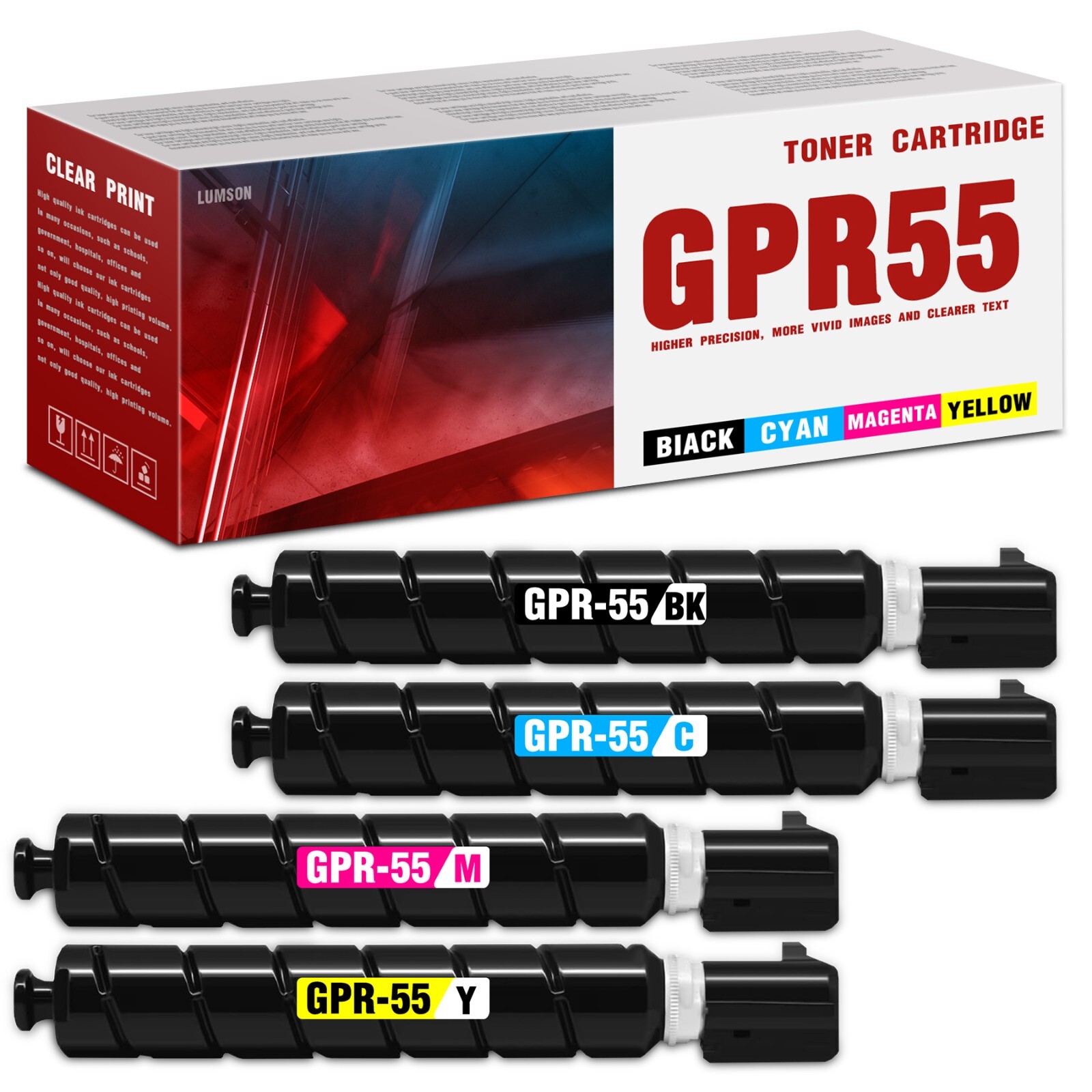 GPR-55 High Yield Compatible 4 Pack Toner for ImageRunner C5540i C5550i C5560i