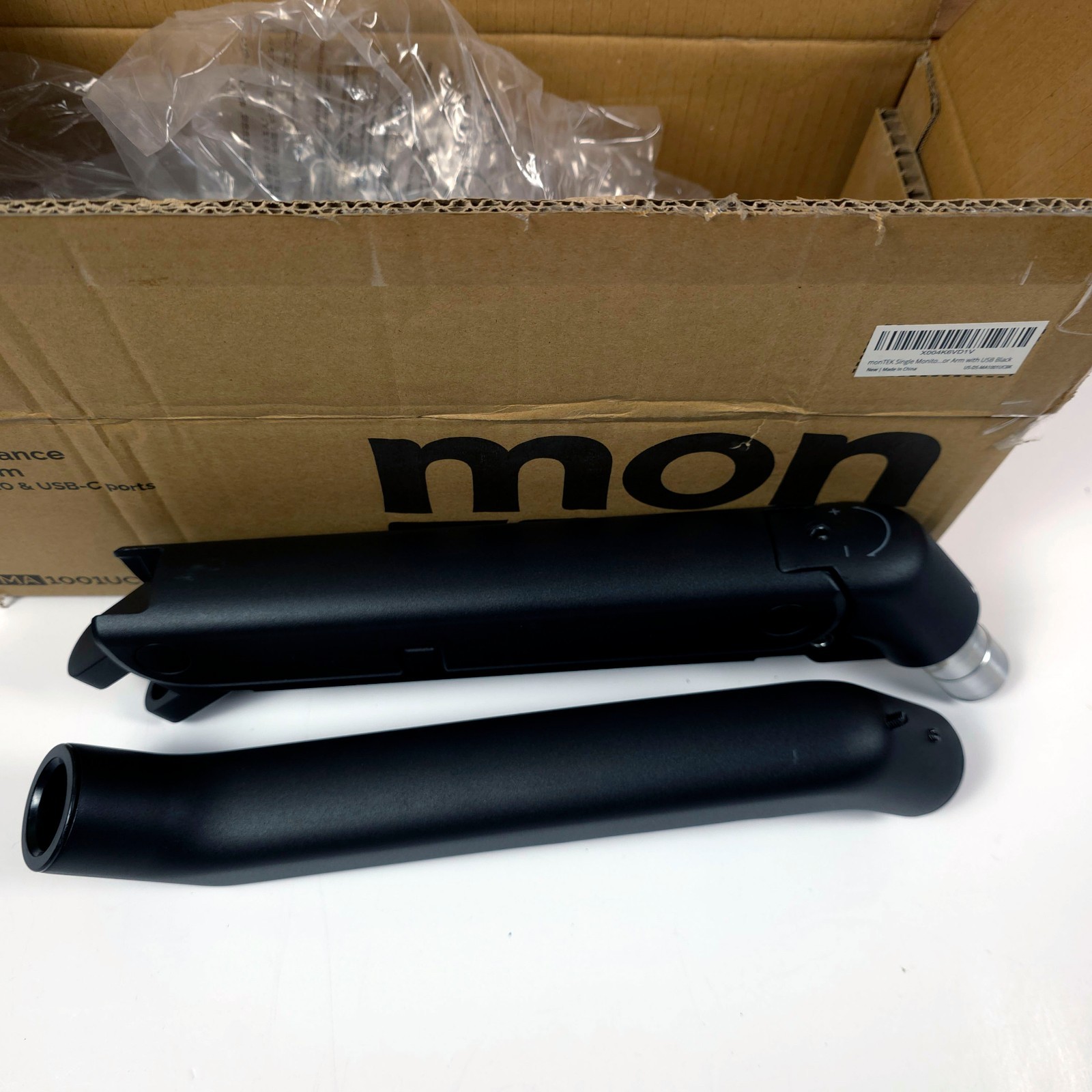 Heavy Duty Monitor Arm 17-57" Ultrawide Gas Spring 59.4 lbs Black Desk Monitor