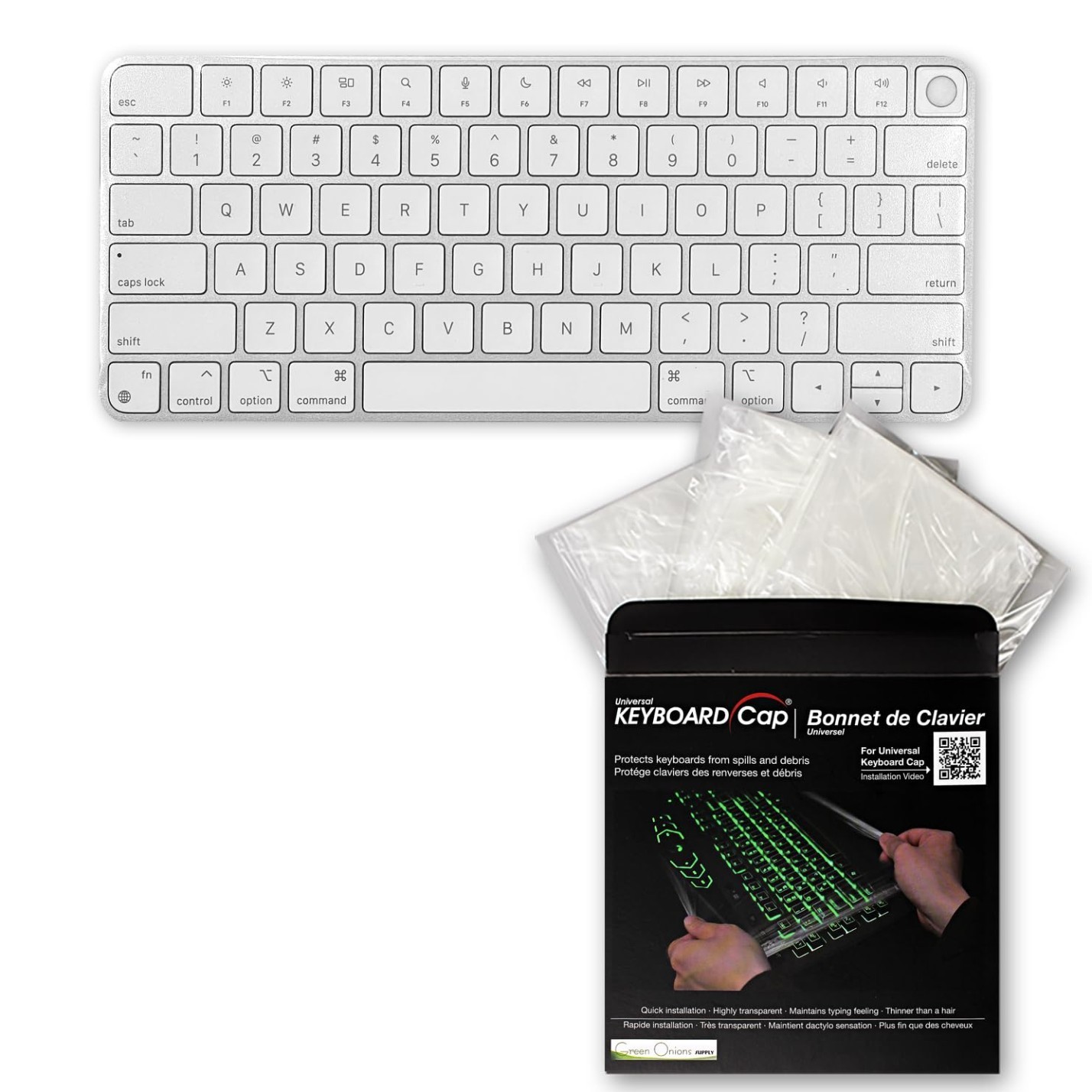 Keyboard Cover for Apple Magic Keyboard with Touch ID (No Numeric Keypad),
