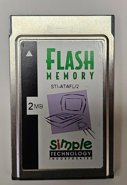 Vintage Simple Technology 2MB FLASHDISK PC Card STI-ATAFL for HP 200LX Palmtop