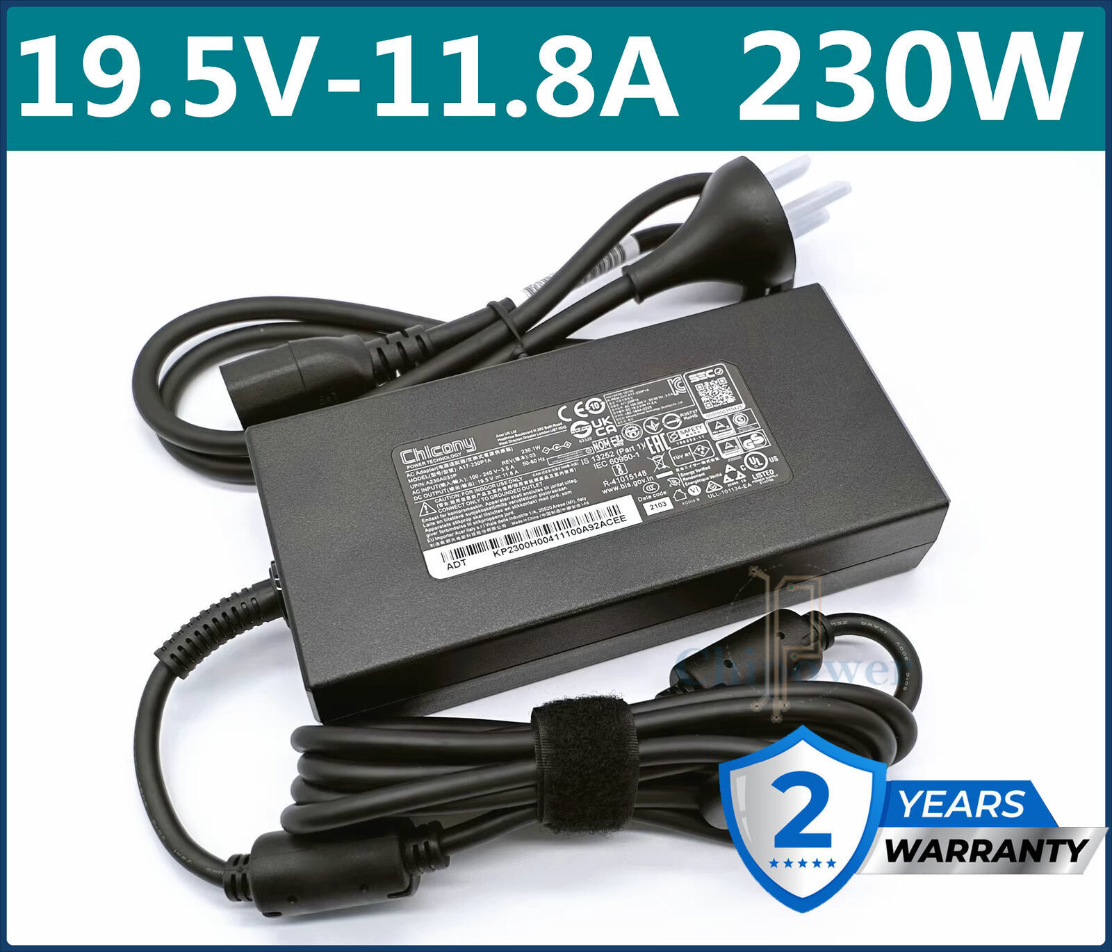 Original 230W Adapter for MSI Creator 17 B11UH-497, Creator 17 B11UX A17-230P1A