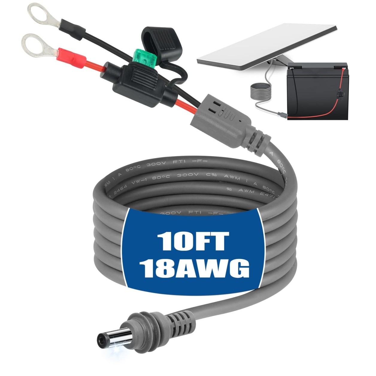 10 FT Starlink Mini Direct Battery Power Cable [No Boost Converter Needed] Water