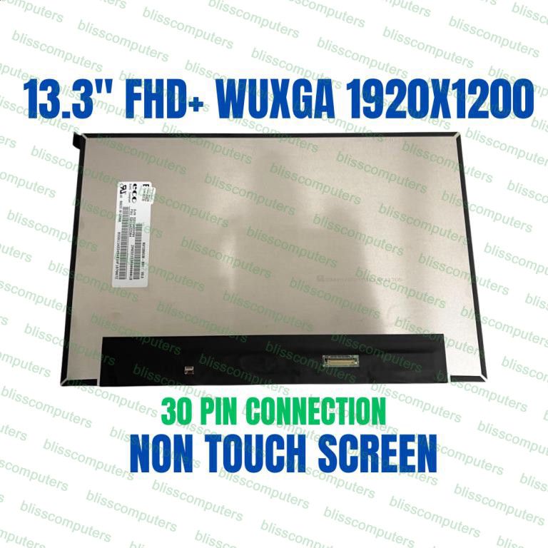 13.3" WUXGA LED LCD Screen IPS Display Replacement NV133WUM-N63 1920x1200 30 Pin