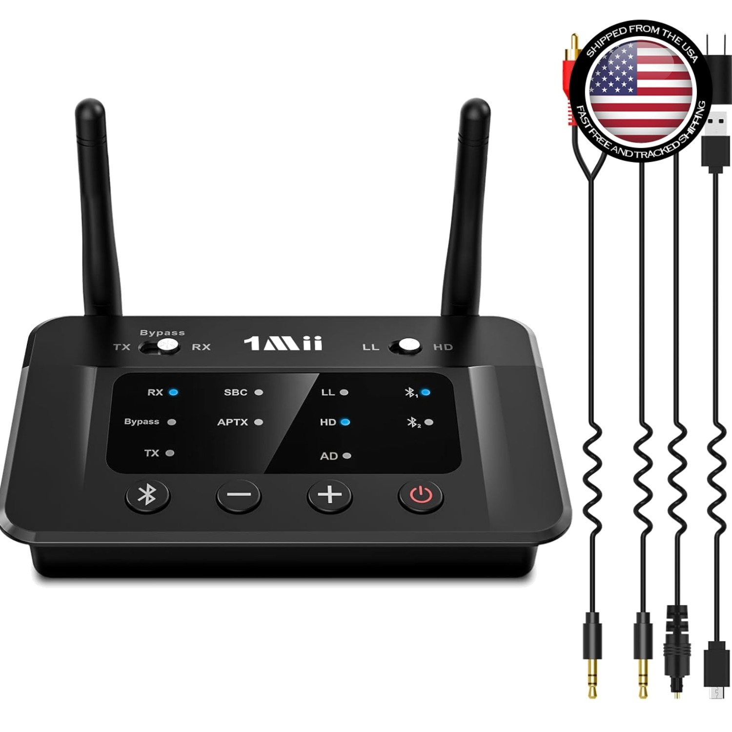 B03 Bluetooth 5.3 Transmitter/Receiver: Dual Connectivity, Crystal-Clear Sound