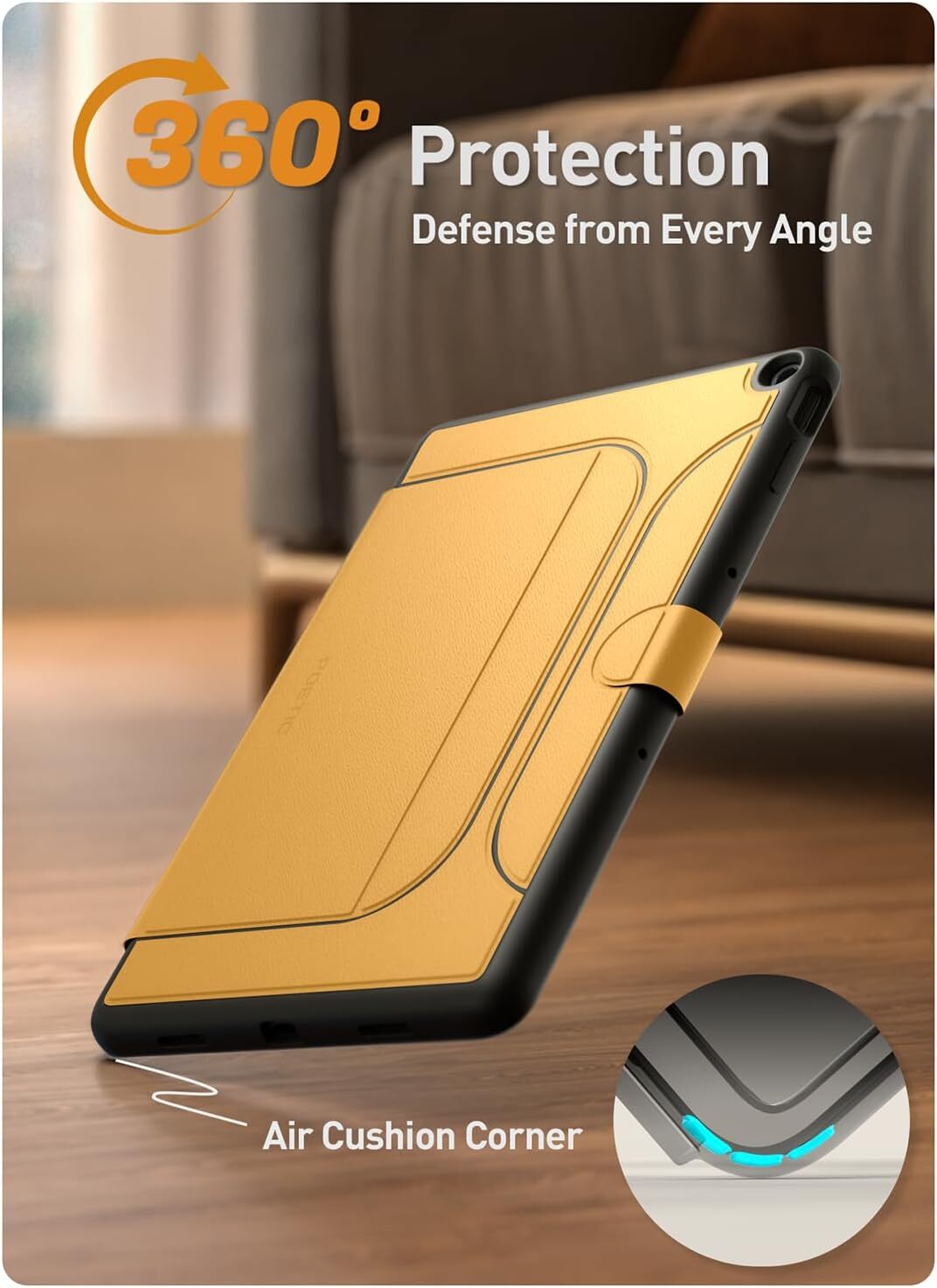 Poetic Explorer Magnetic Folio Stand Case For Google Pixel Tablet 2023 Yellow