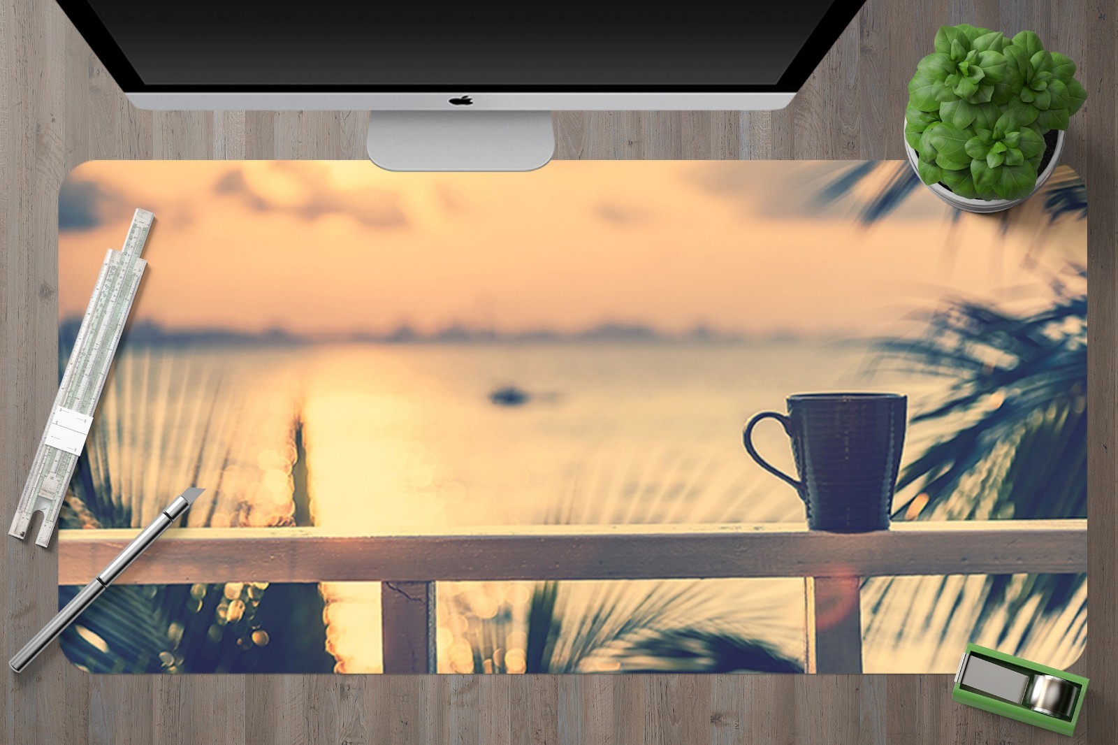 3D Cozy Afternoon Tea 151 Non-slip Office Desk Mouse Mat Large Keyboard Pad Game