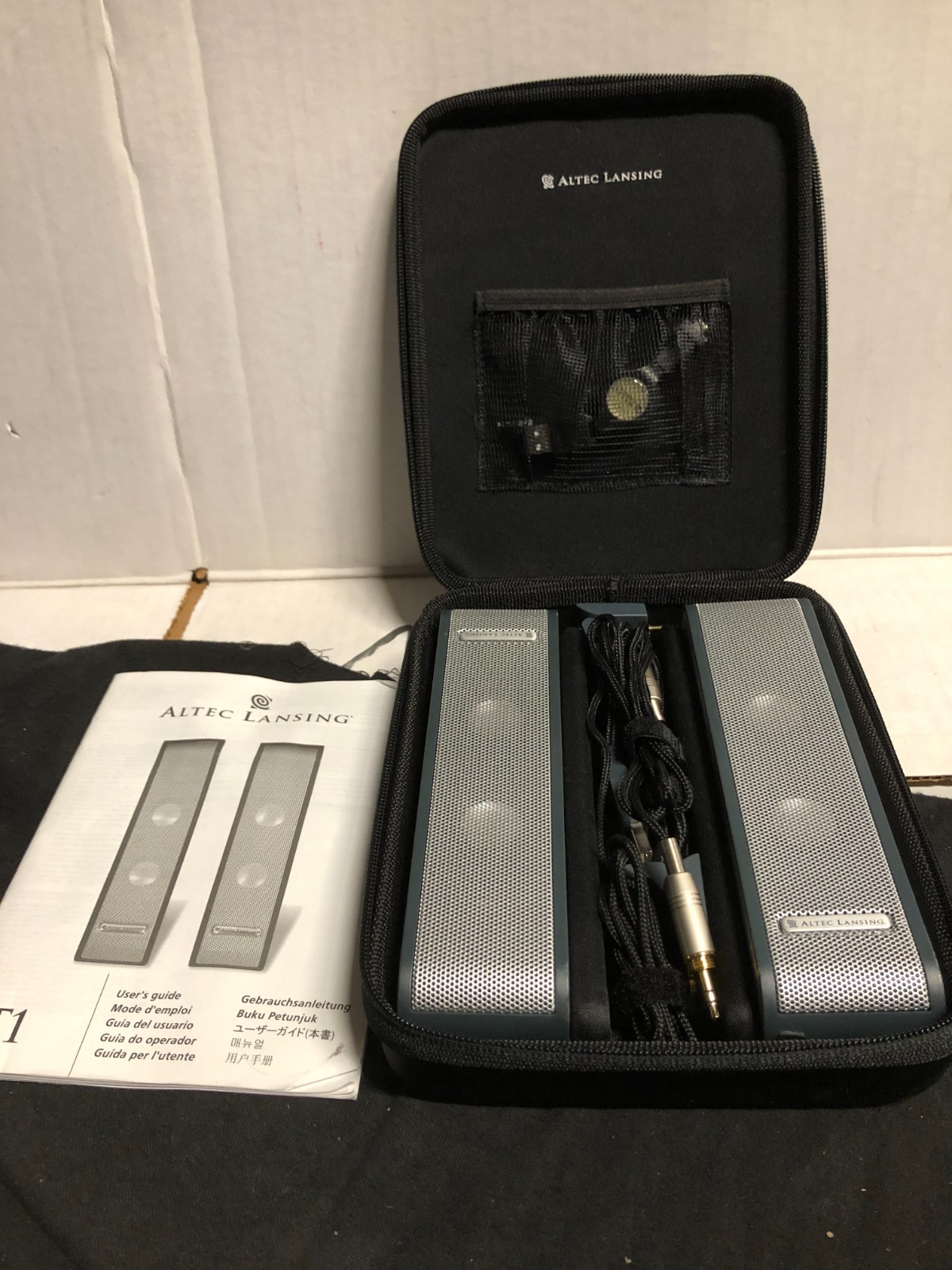 Pair of Altec Lansing XT1 Audio Speaker System Grey Wired USB-Powered Portable