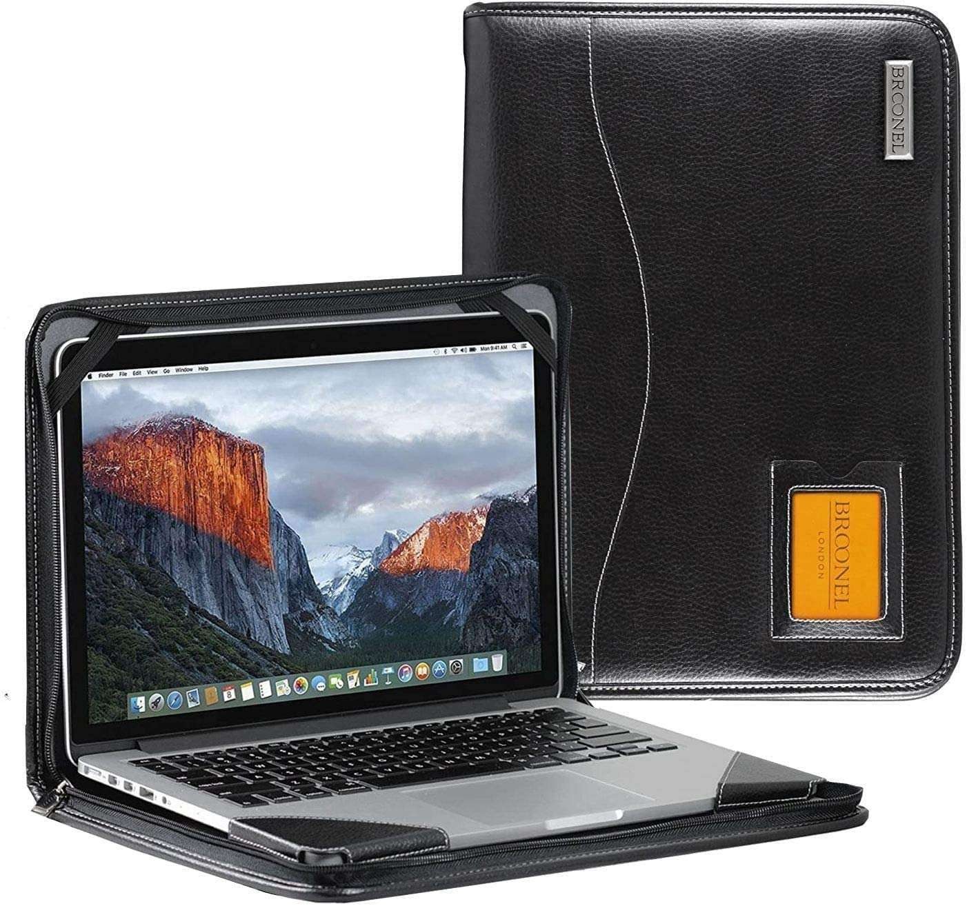 Broonel Black Leather Contour Case For Samsung Electronics XE500C13-S03US Chrome