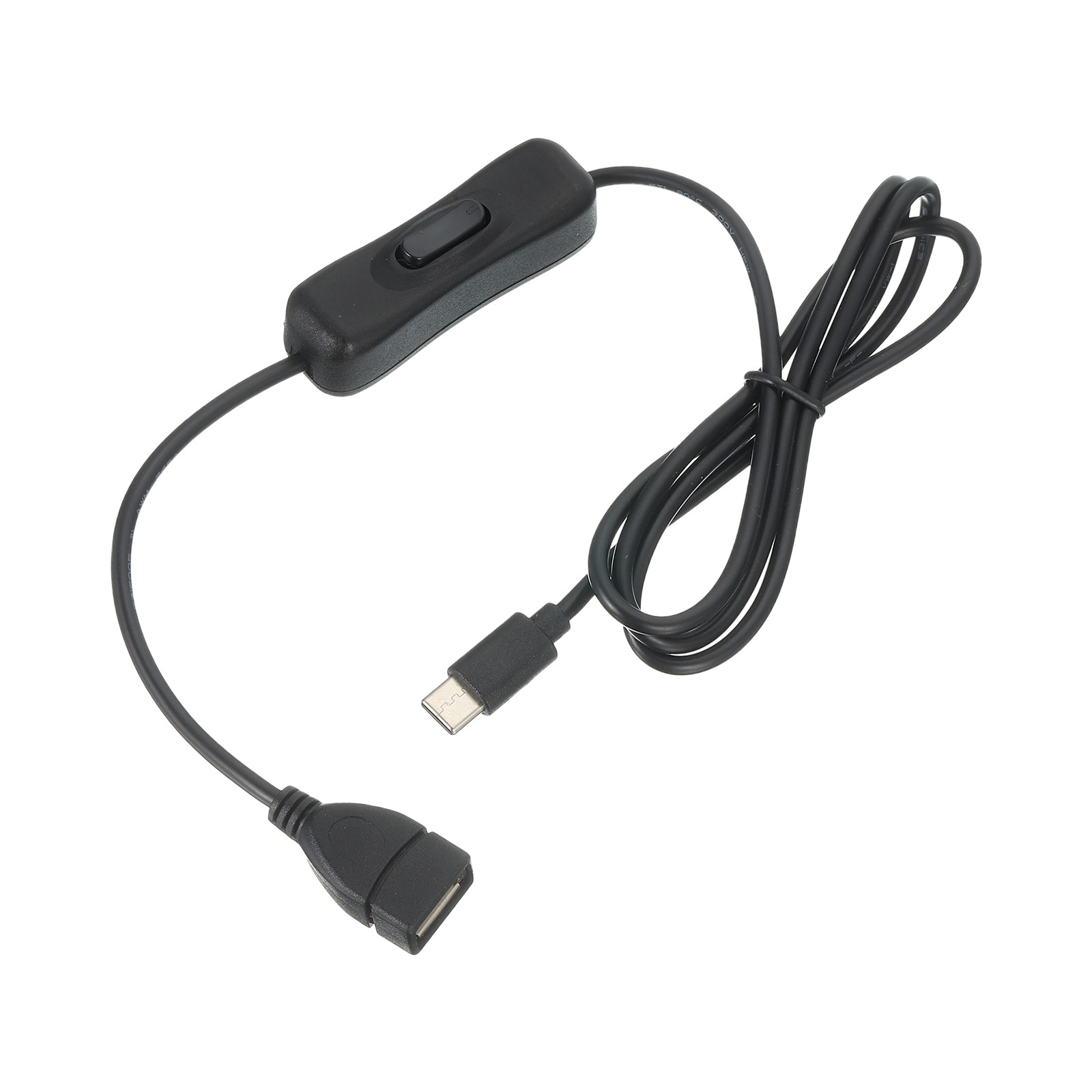 3.28ft USB Extension Cable Type C to USB Female 66W Data Power Cord Black 1pcs