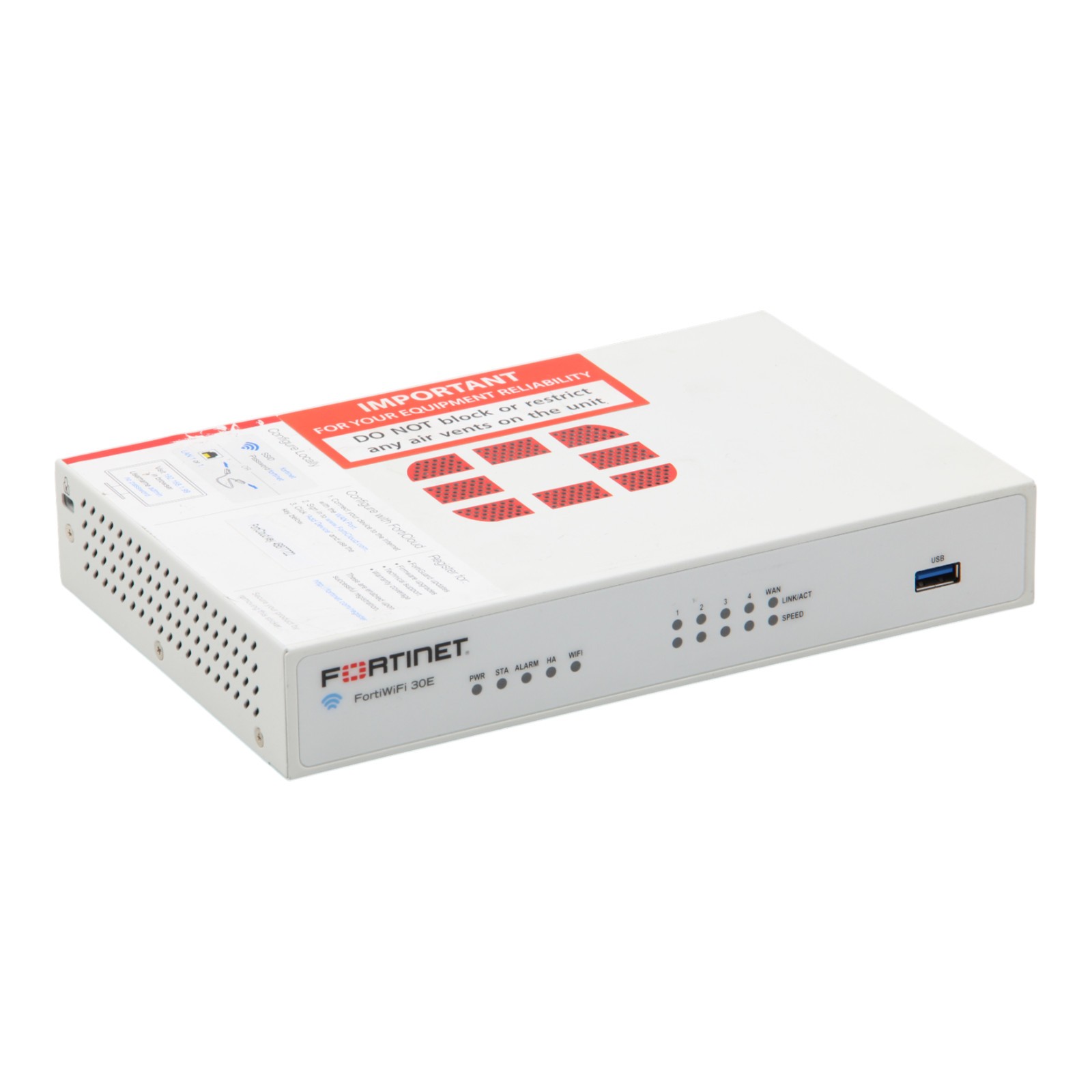 Fortinet FortiWifi FWF-30E 5-Port GbE RJ-45 Dual Band Access Point NGFW Firewall