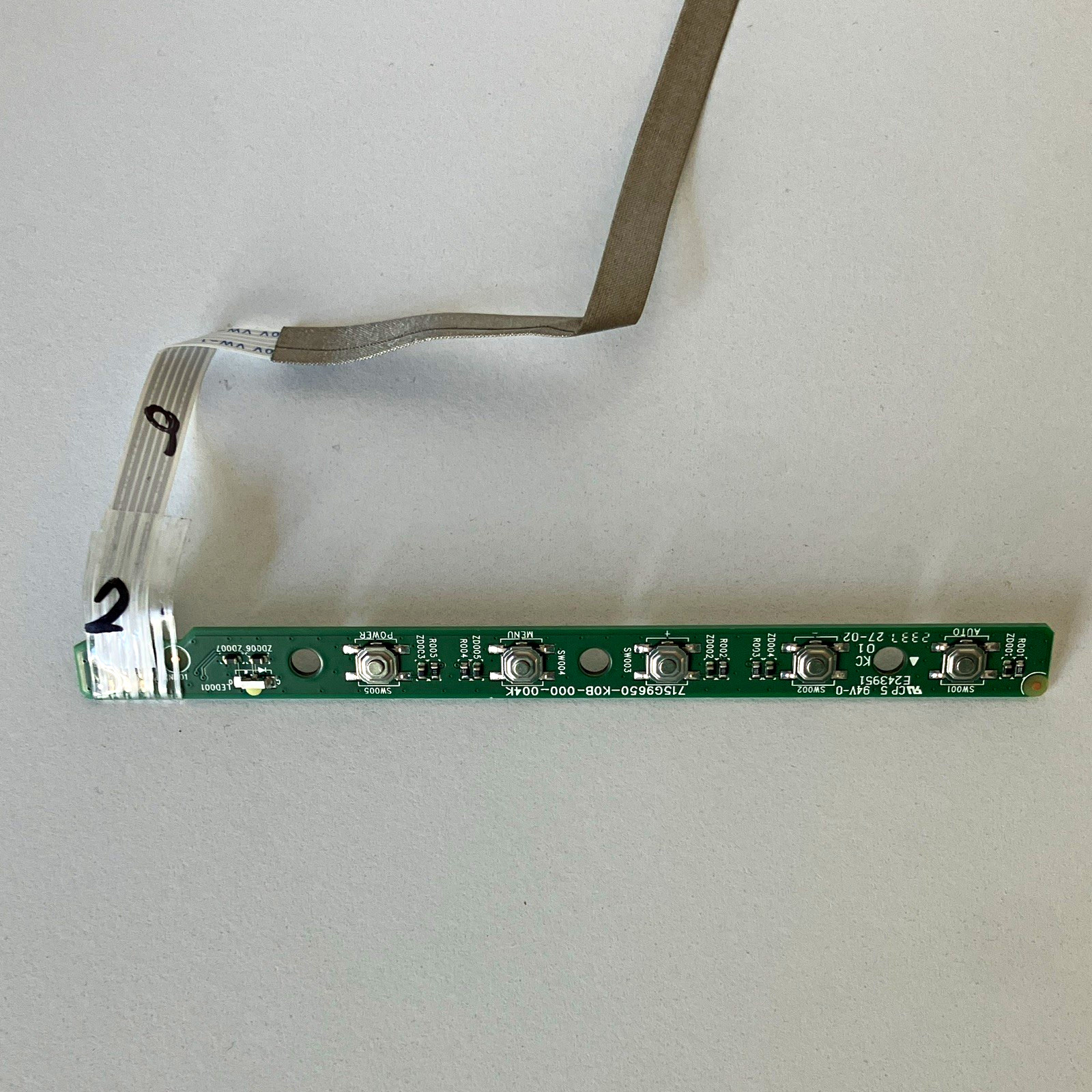 AOC C27G2Z 27" Curved Gaming Monitor Power Menu Control Buttons Board