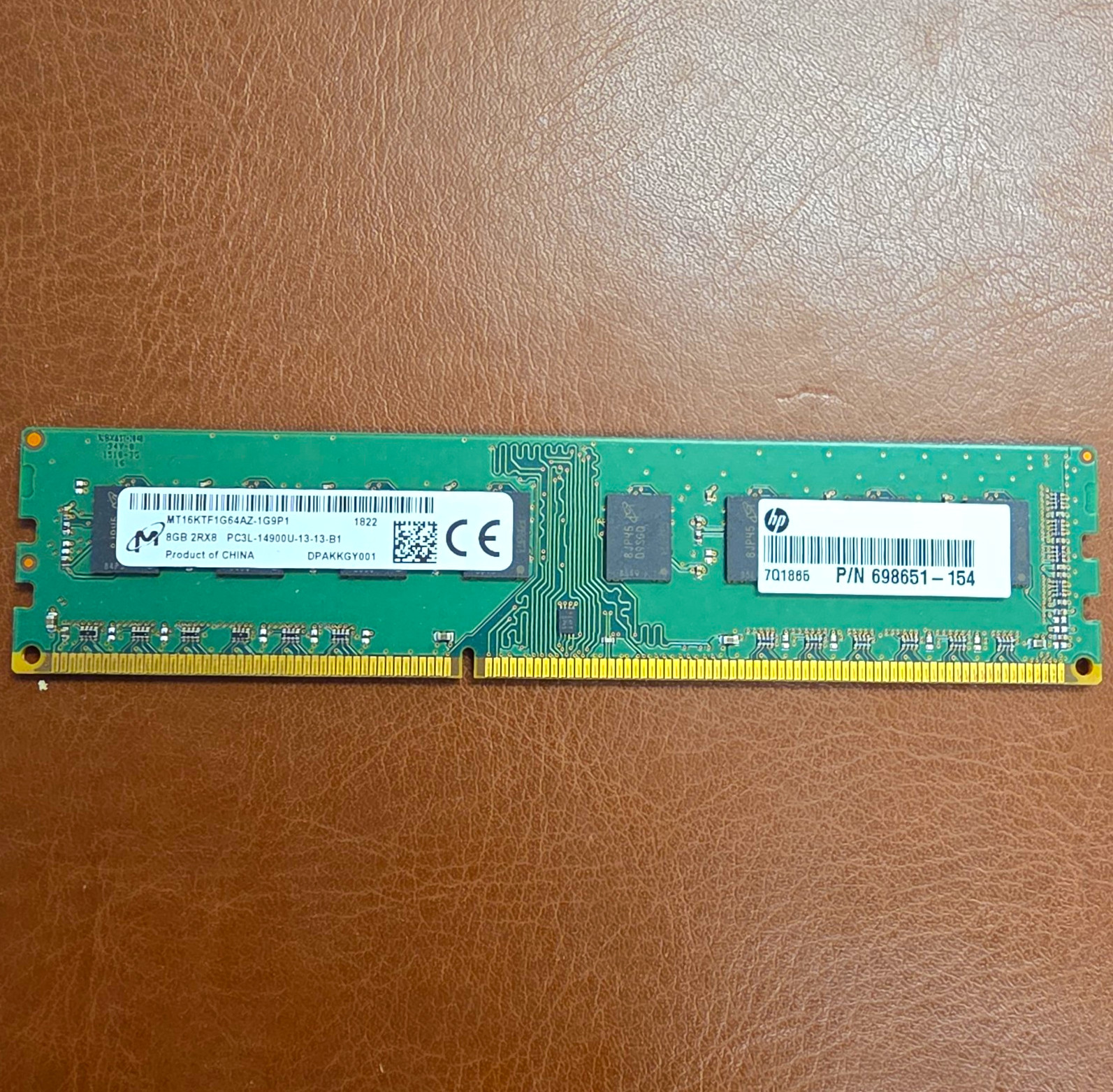 HP 8GB DDR3L PC3L-14900U 240-Pin DIMM Unbuffered RAM 698651-154
