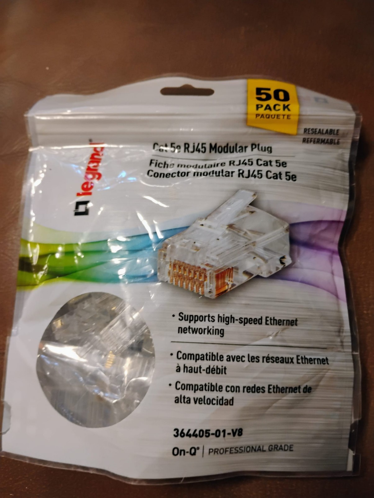 LOT OF 50 Legrand ON-Q Cat5e RJ45 Modular Plug 3644405-01-V8