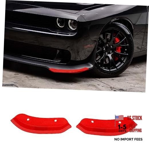 for Challenger Front Bumper Lip Splitter Protector Cover Trim for Large Red
