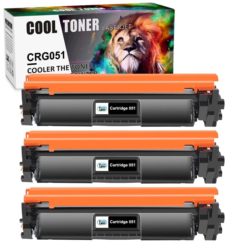 3Pk Toner Cartridge Compatible for Canon 051 ImageCLASS LBP162dw MF264dw MF267dw