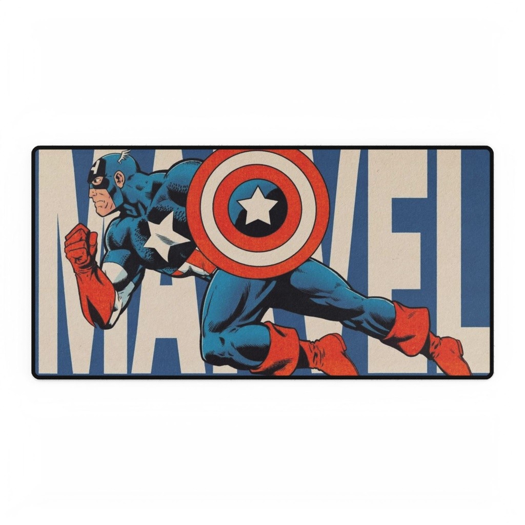 Marvel Captain America Shield Logo Action Mouse Pad Desk Mats