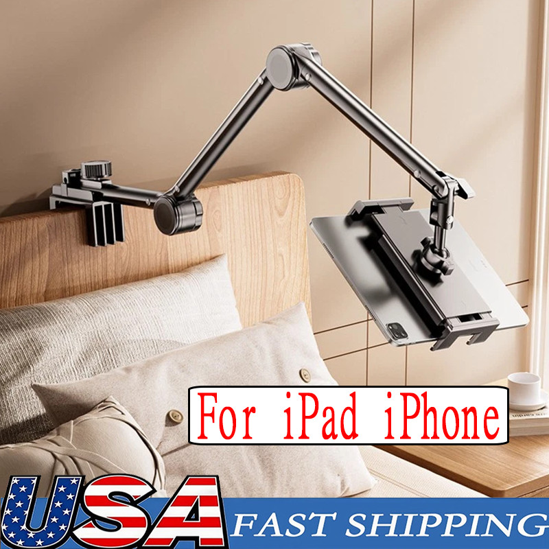Long Arm Tablet Stand Phone Holder Lazy Bed Desk Mount For iPad iPhone Samsung
