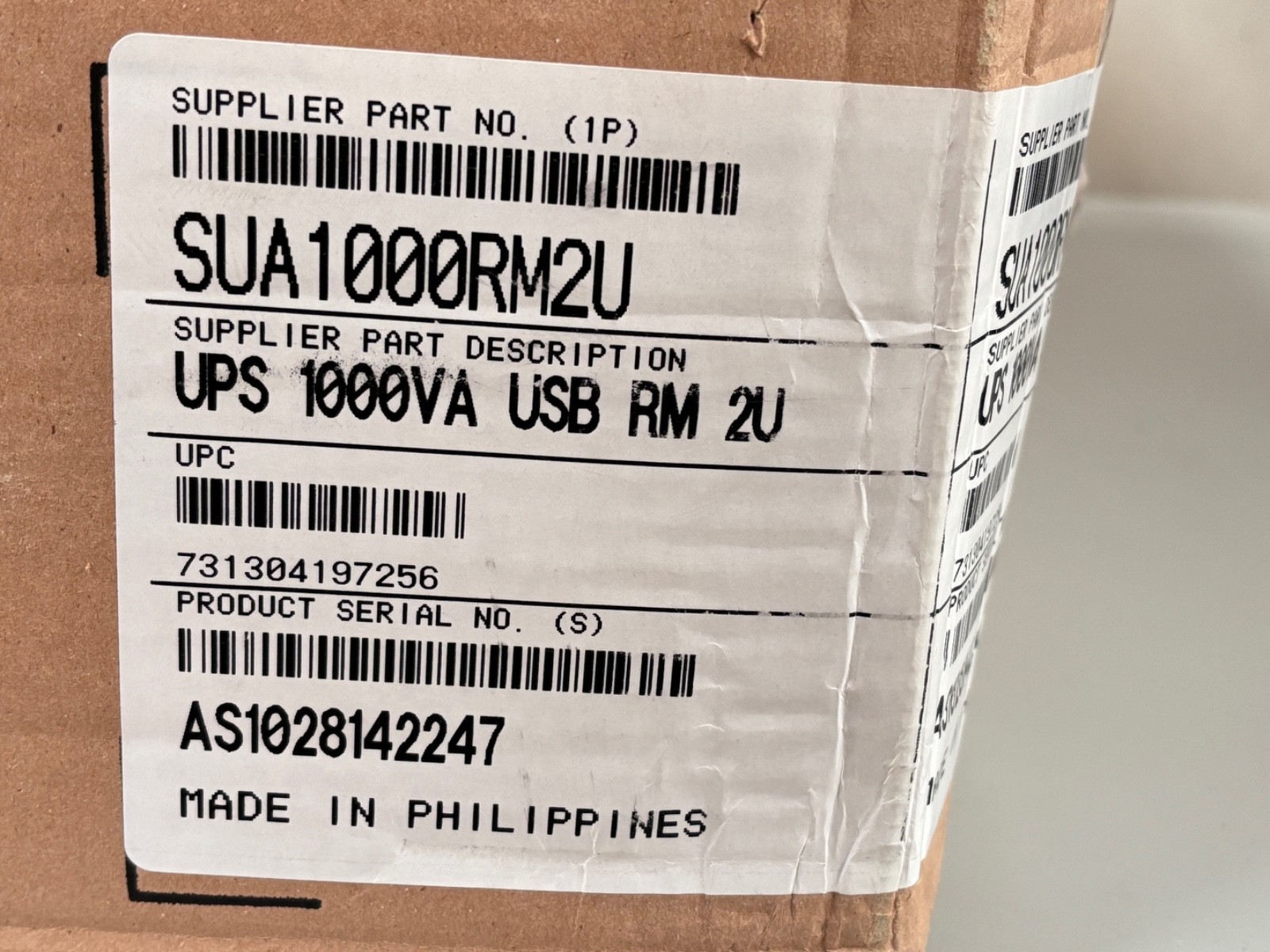 APC SUA1000RM2U UPS 1000VA RM 2U Uninterruptible Power Supply - With Batteries