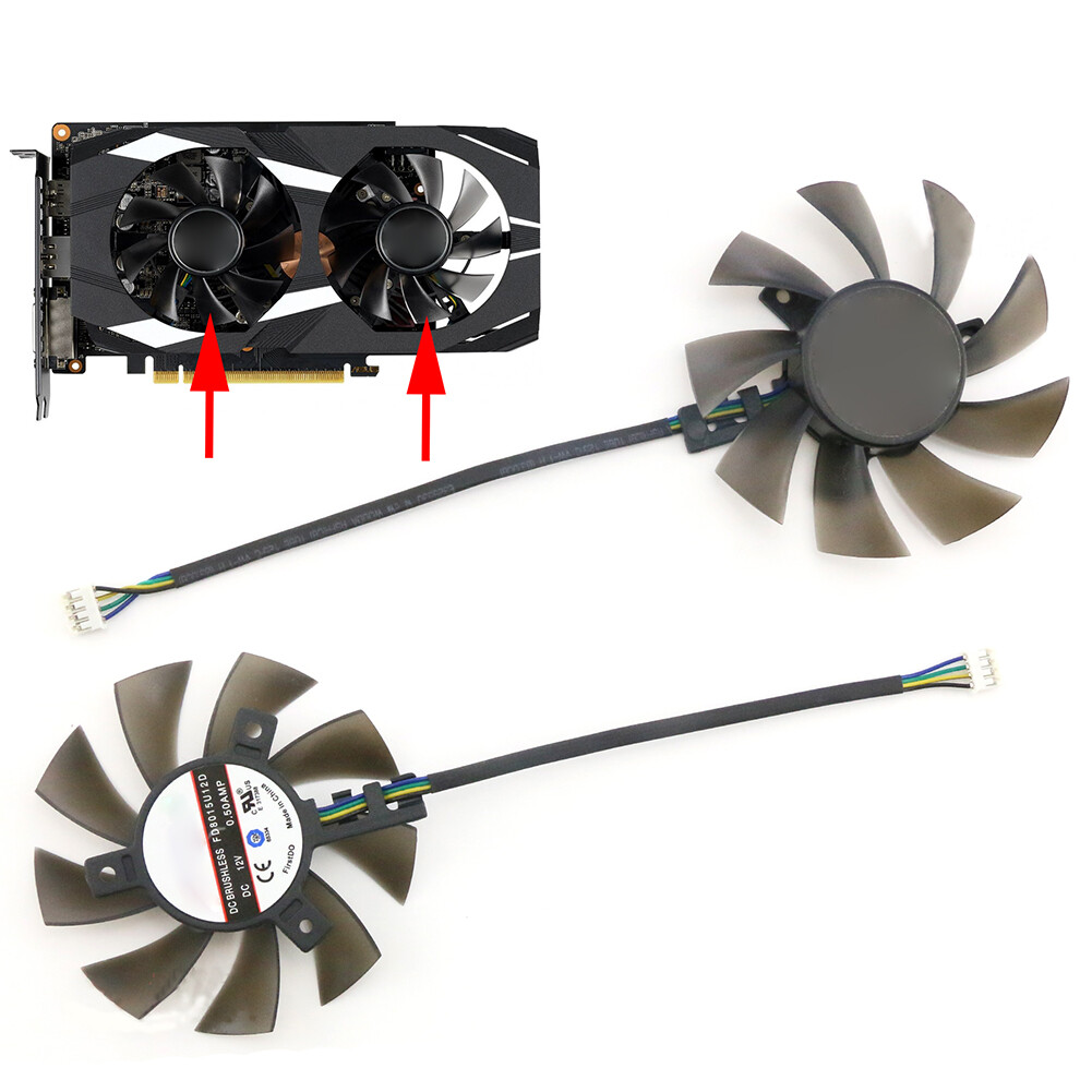T128015BU For ASUS GTX1650 1660ti DUAL Graphics Video Card Cooling Fan 6Pin