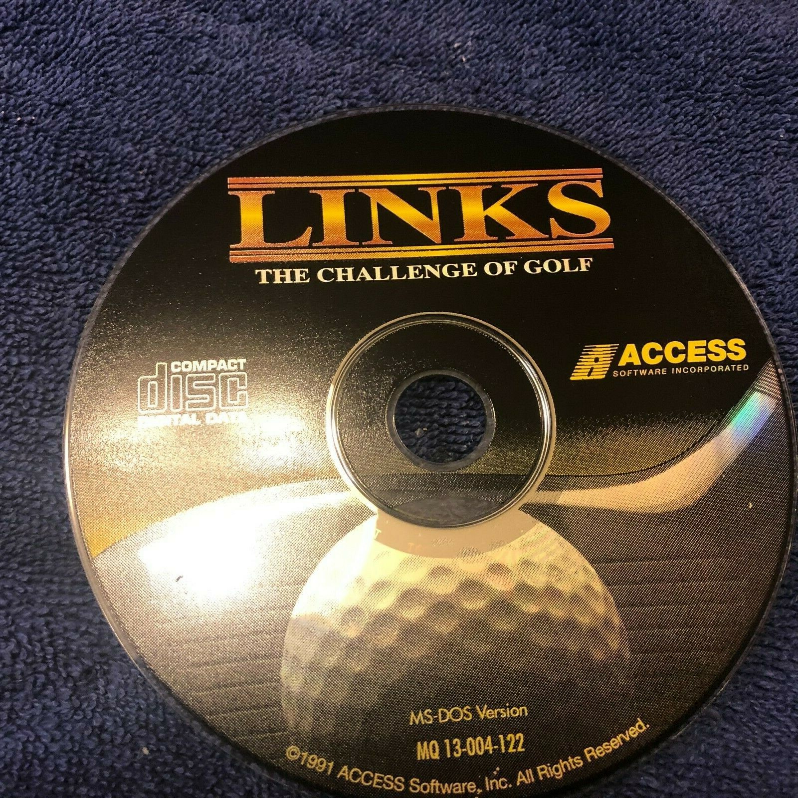 LINKS Vintage 1991 PC Gold Computer Game cd-rom for MS-DOS Access Rare