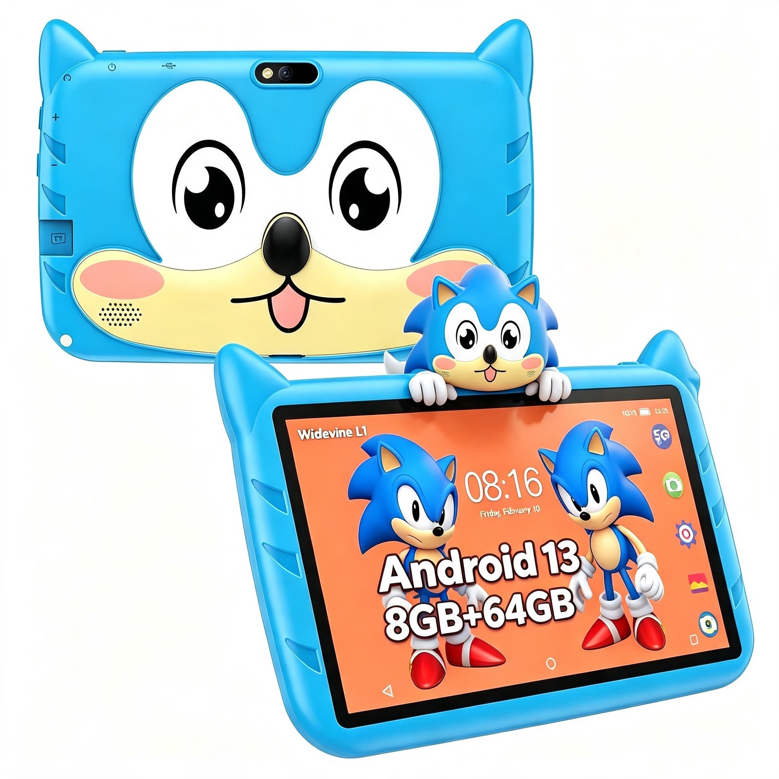 Kids Educational Tablet 7 Inch Android 8GB+64GB Bluetooth For Toddler Study