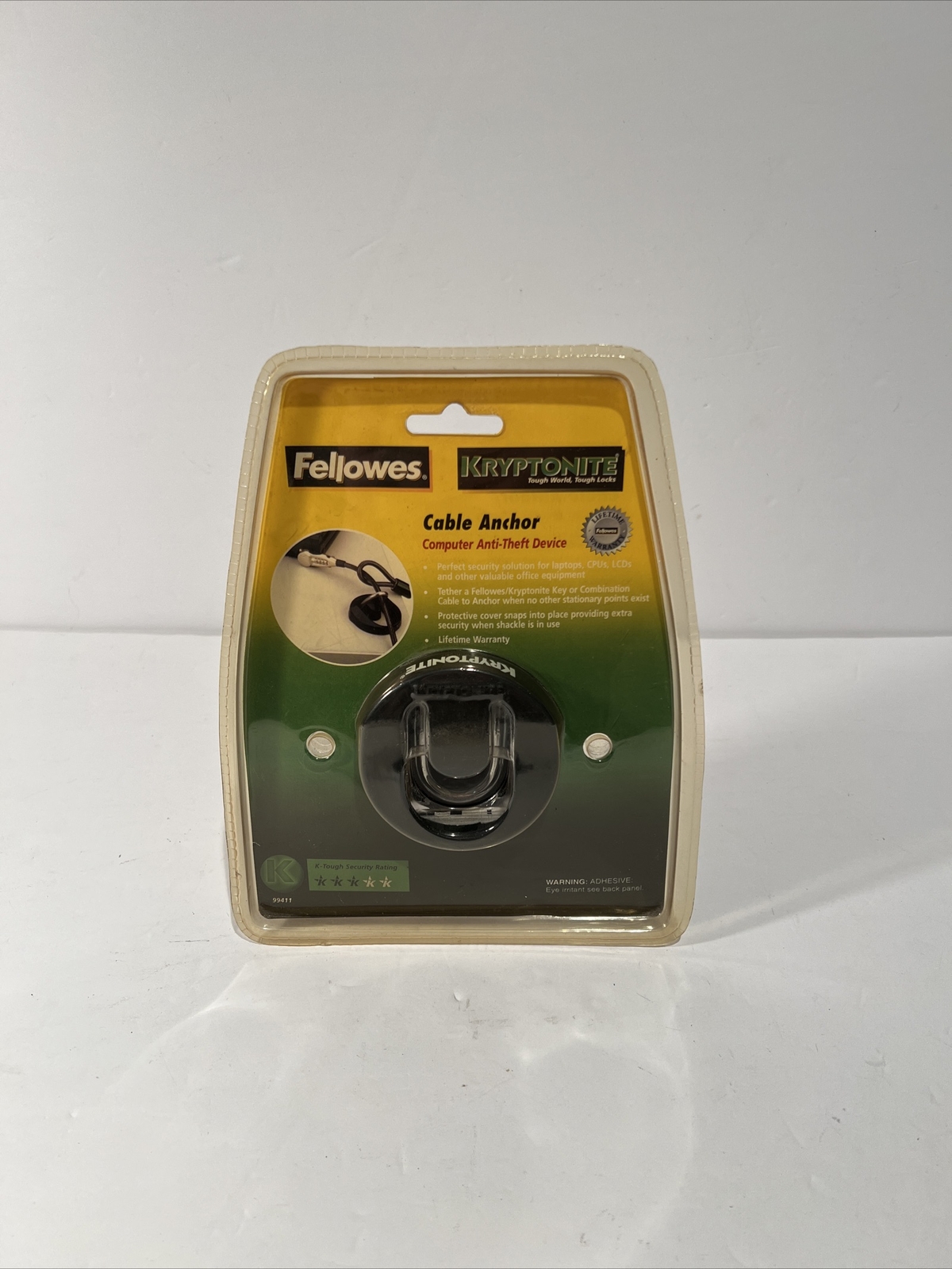 Kryptonite Fellowes Cable Desk Anchor Computer Anti-Left Device 
