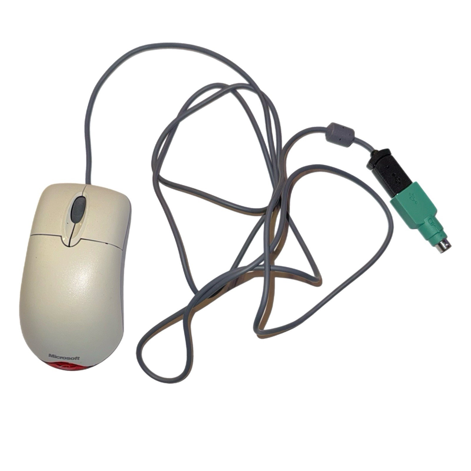 Microsoft Wheel Mouse Optical USB and PS/2 X08-71118 Compatable With Adapter