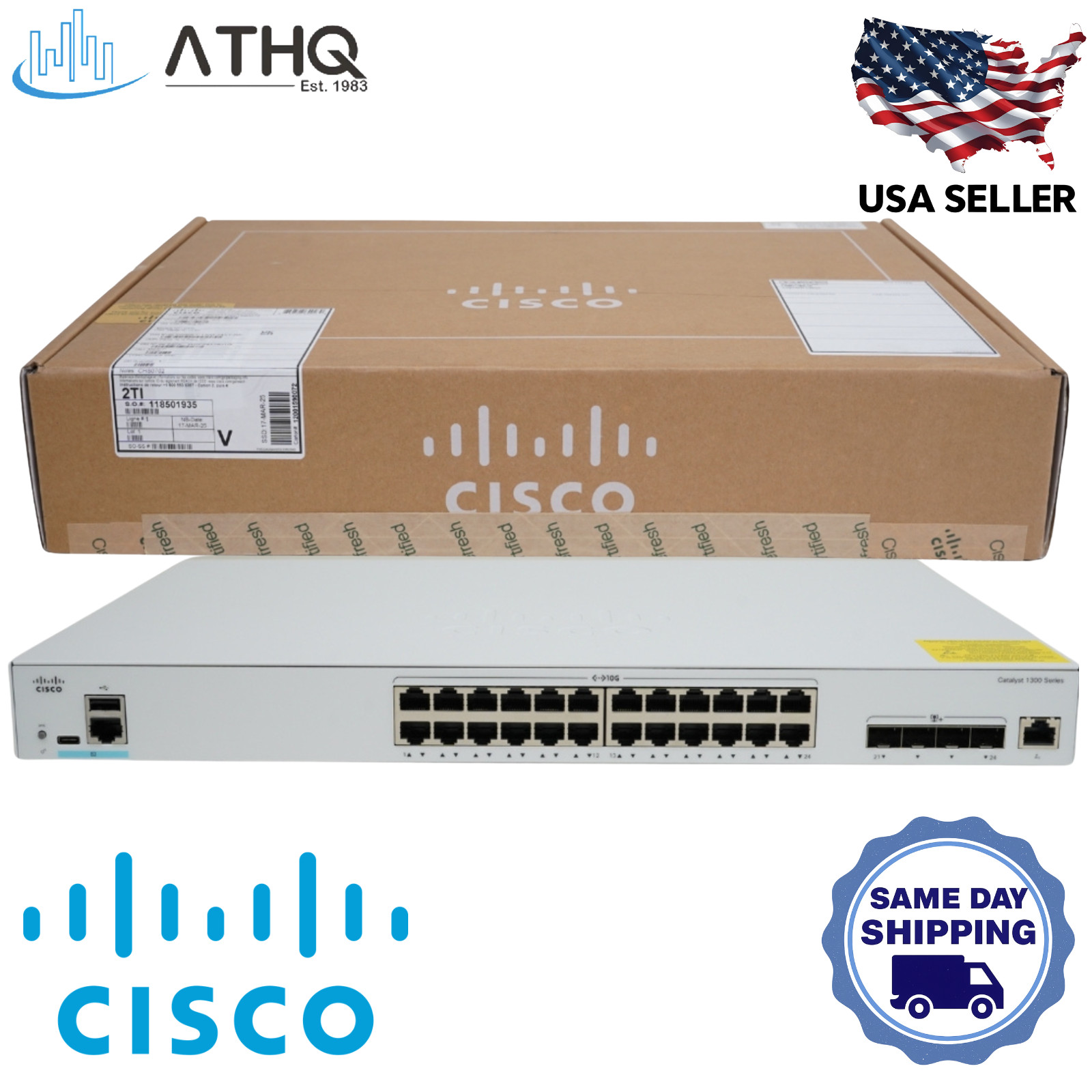 Cisco Catalyst C1300-24XT 24-Port 10G Managed Switch 20x Copper 4x SFP+ Combo