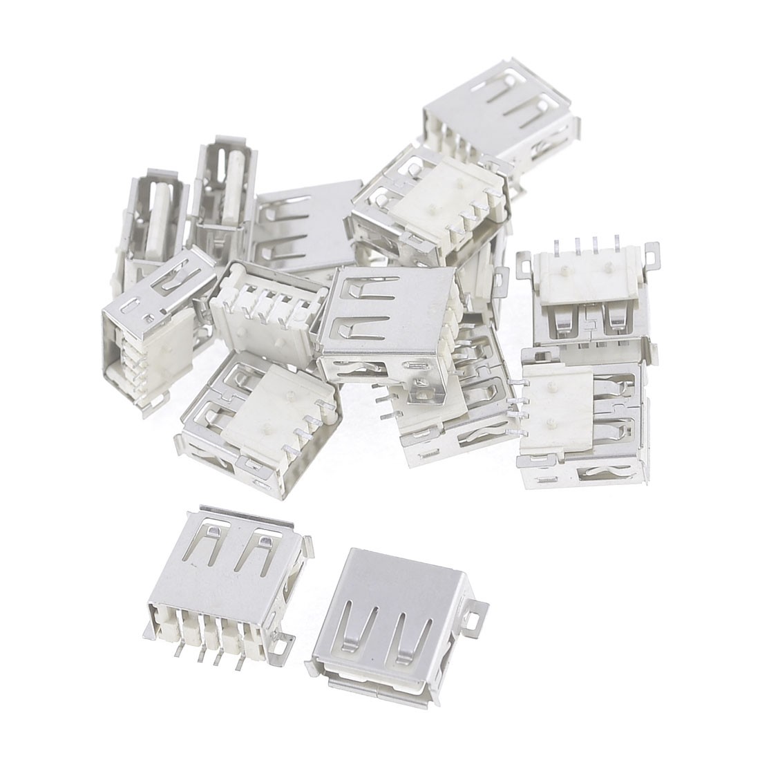PC Laptop USB Type A Female Socket PCB Mount Soldering Adapter Port 15 Pcs