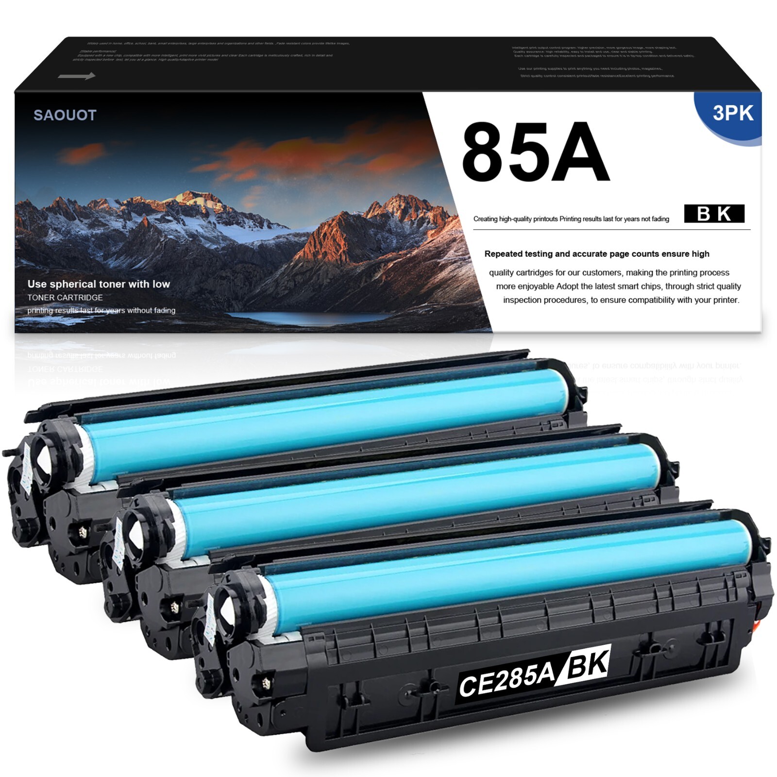 3x 85A CE285A Toner Replacement for HP CE285A Black Cartridge M1217nfw MF3010