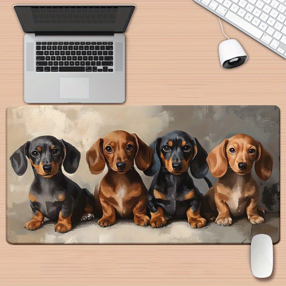 1pc Sausage Dog Patterns HD Printed Pad for Desk, Multi Functional XXL Mousepa
