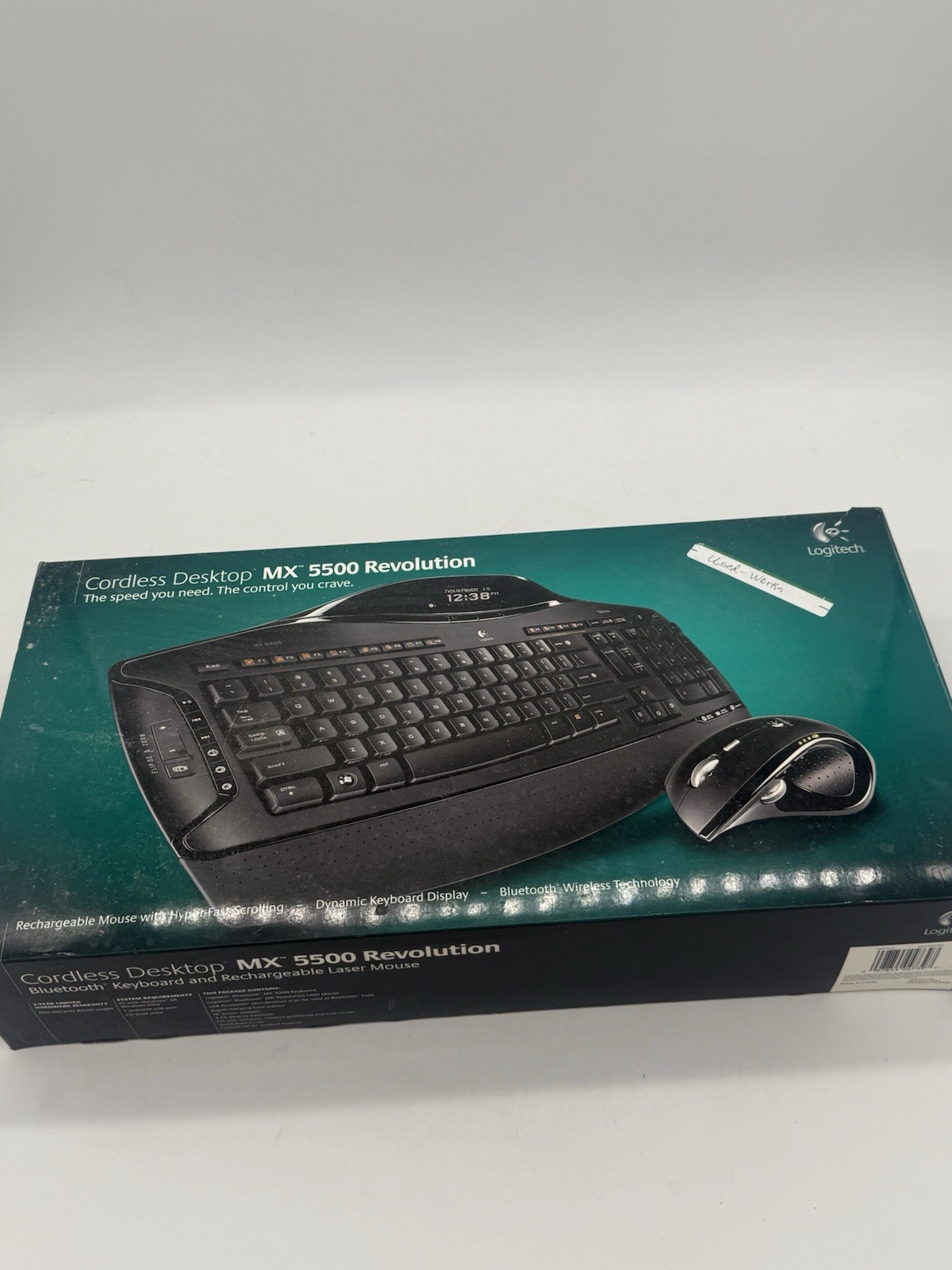 Logitech MX 5500 Revolution Cordless Desktop Keyboard & Mouse COMPLETE In Box