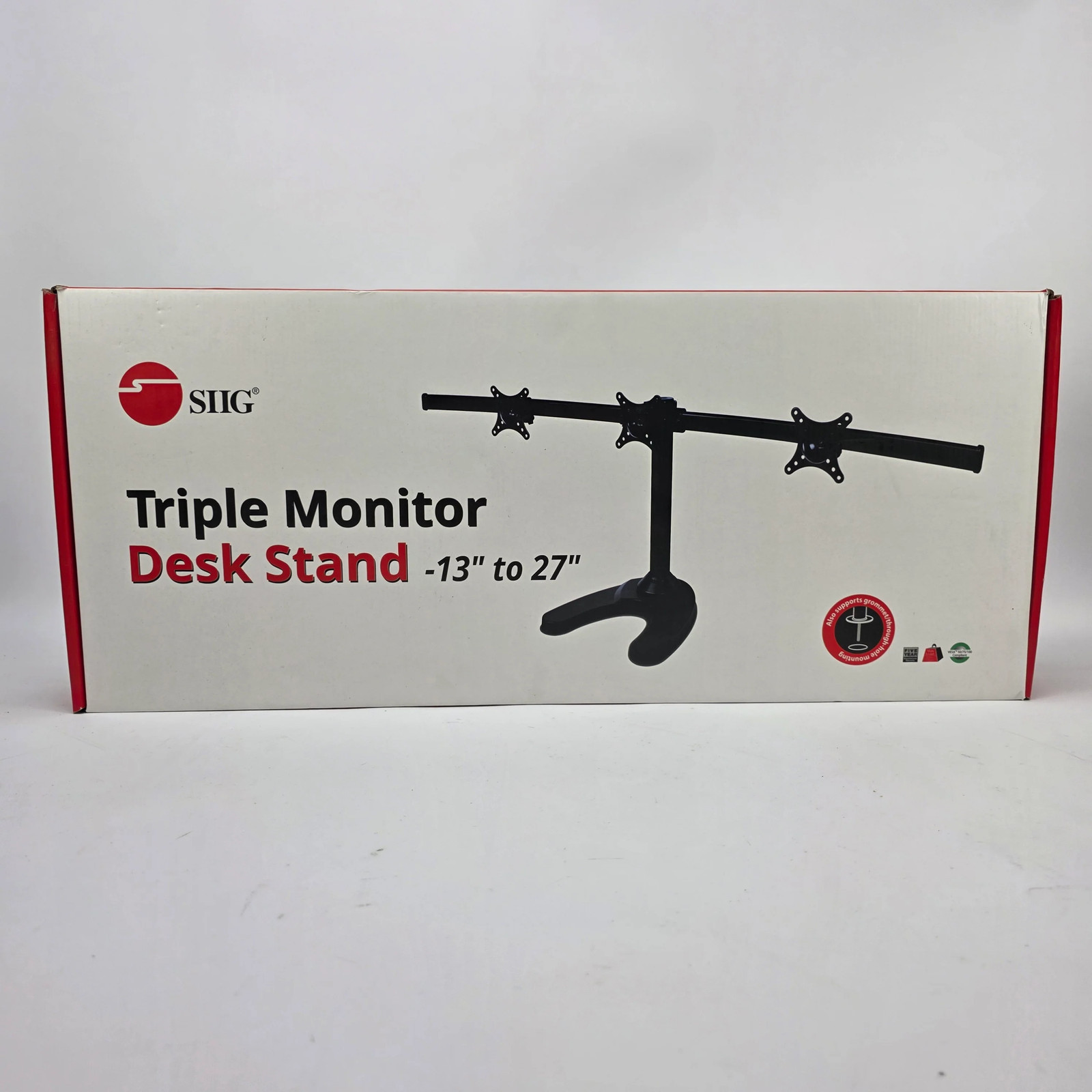 New Siig CEMT1812S2 Triple Monitor Desk Stand
