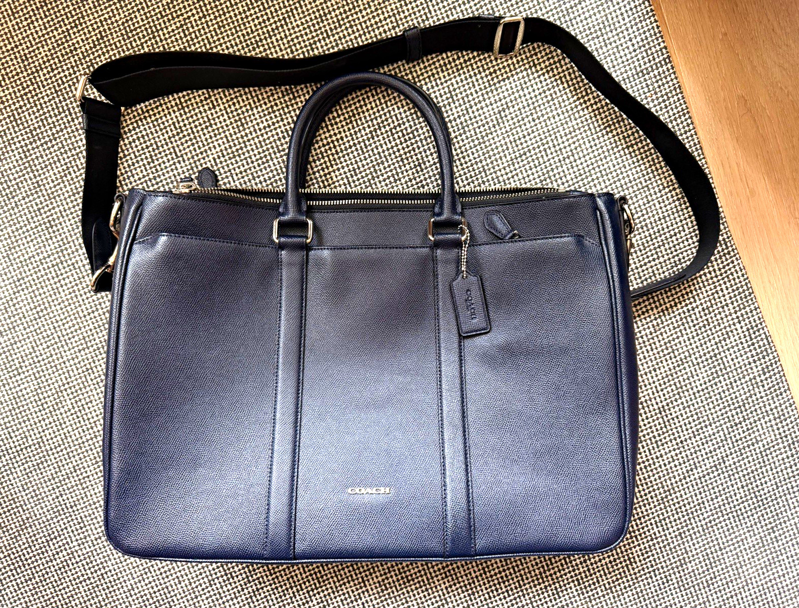 Coach Leather Briefcase w/ Adjustable Shoulder Strap