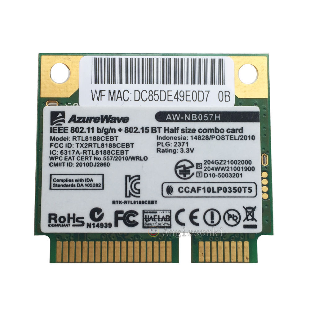 Realtek RTL8188CEBT 150Mbps PCI-E WLAN Combo Card with Wi-Fi 802.11 b/g/n+BT 3.0