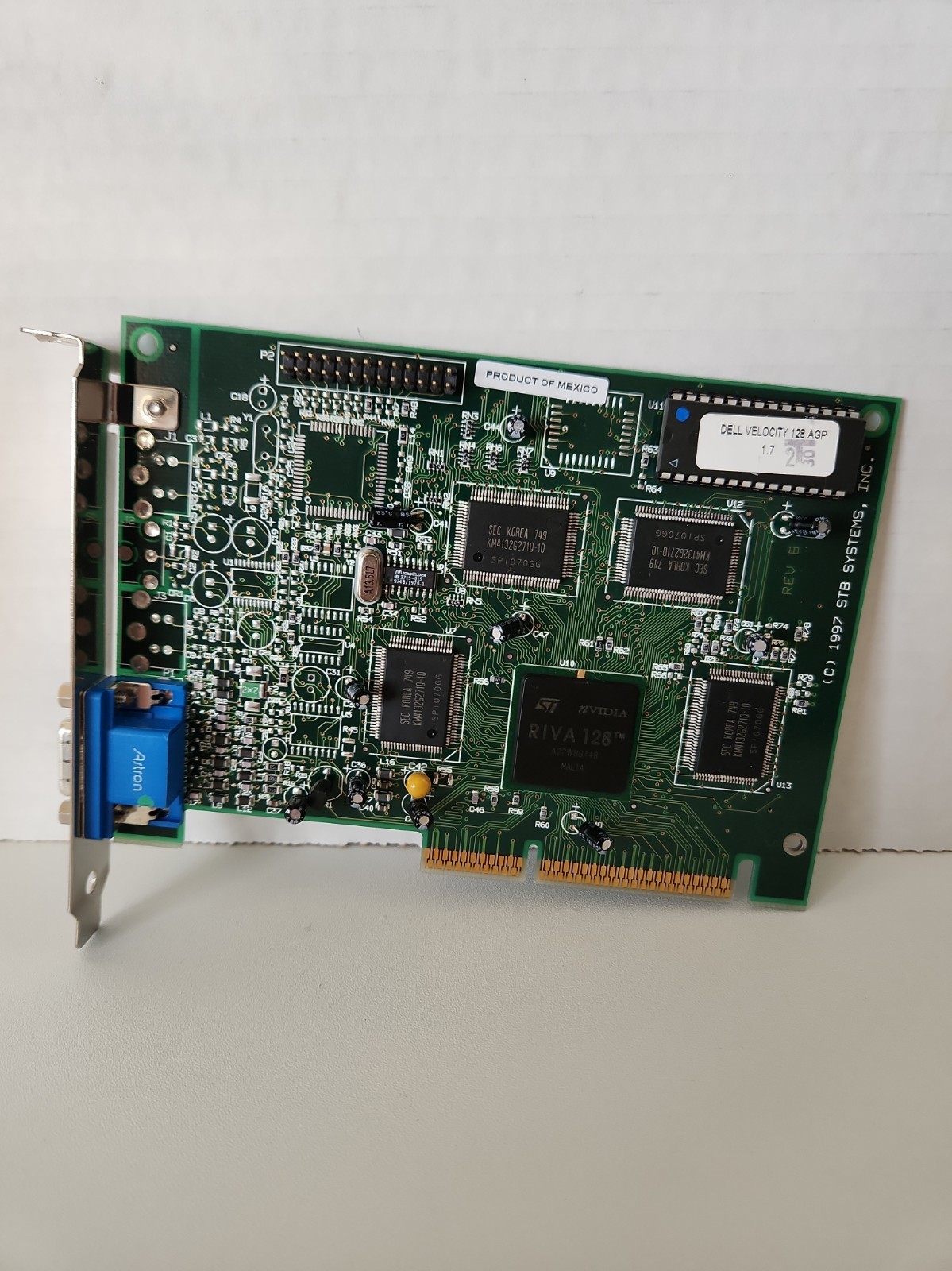 STB Velocity 128 AGP NVIDIA RIVA 128 Vintage Graphics Card VGA 1997 Tested
