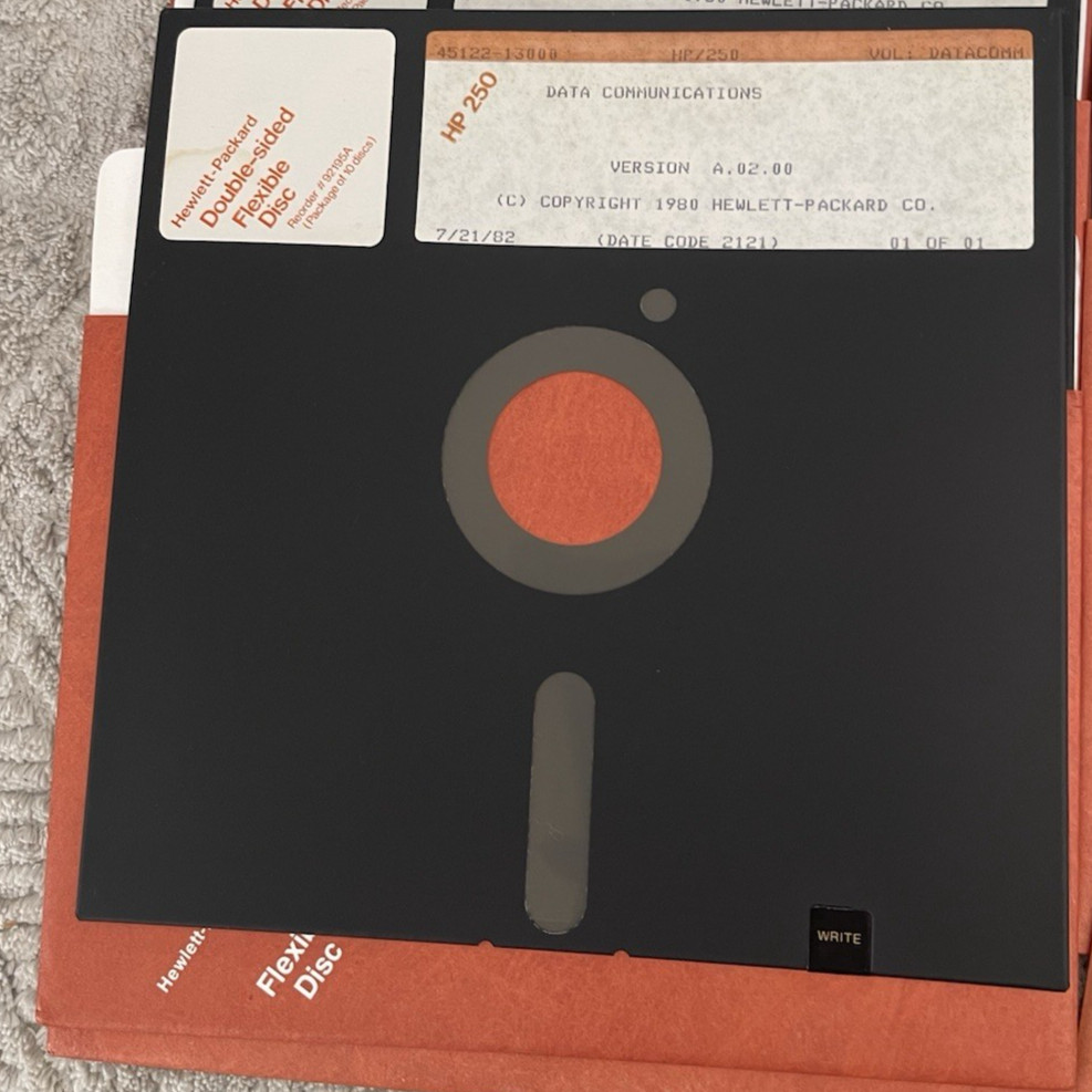 Hewlett  Packard HP 250  Data Communications 8" Floppy Disk Software 45122-13000